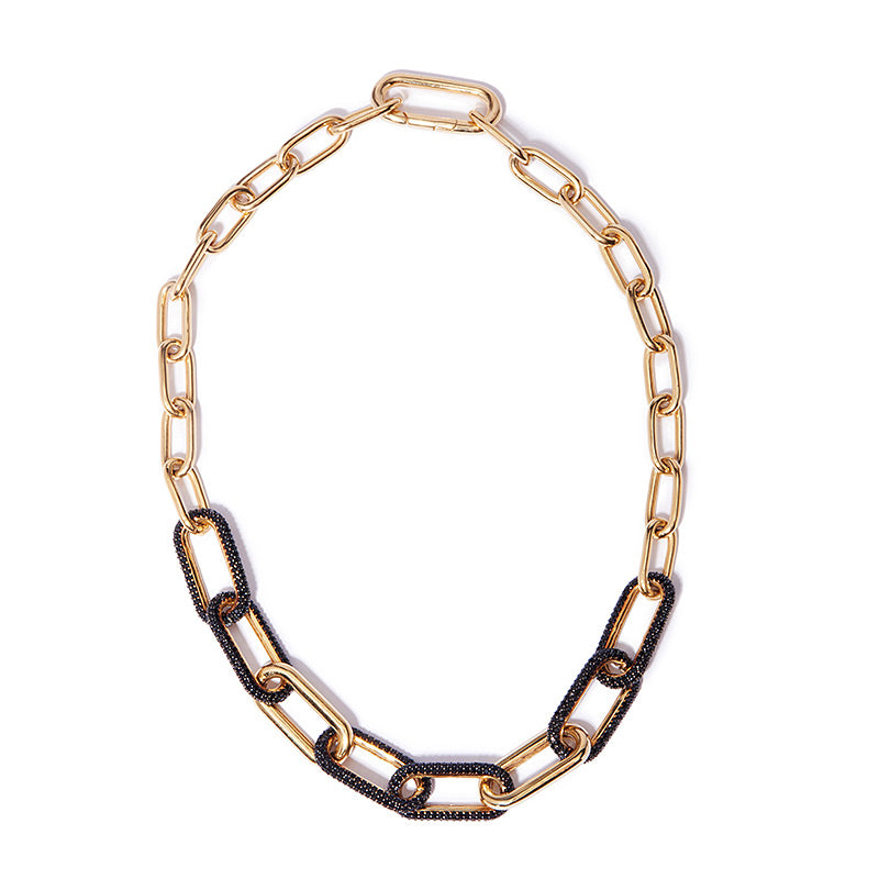 Elegant Link Collar Necklace for Women - Gold & Silver Chain Choker Jewelry Gift - Perfect for Weddings, Parties & Everyday Wear