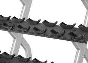 Precor Discovery Series Beauty Bell Rack (DBR0813) - Premium Dumbbell Storage for Home & Commercial Gyms - Perfect for Weight Training & Fitness Studios