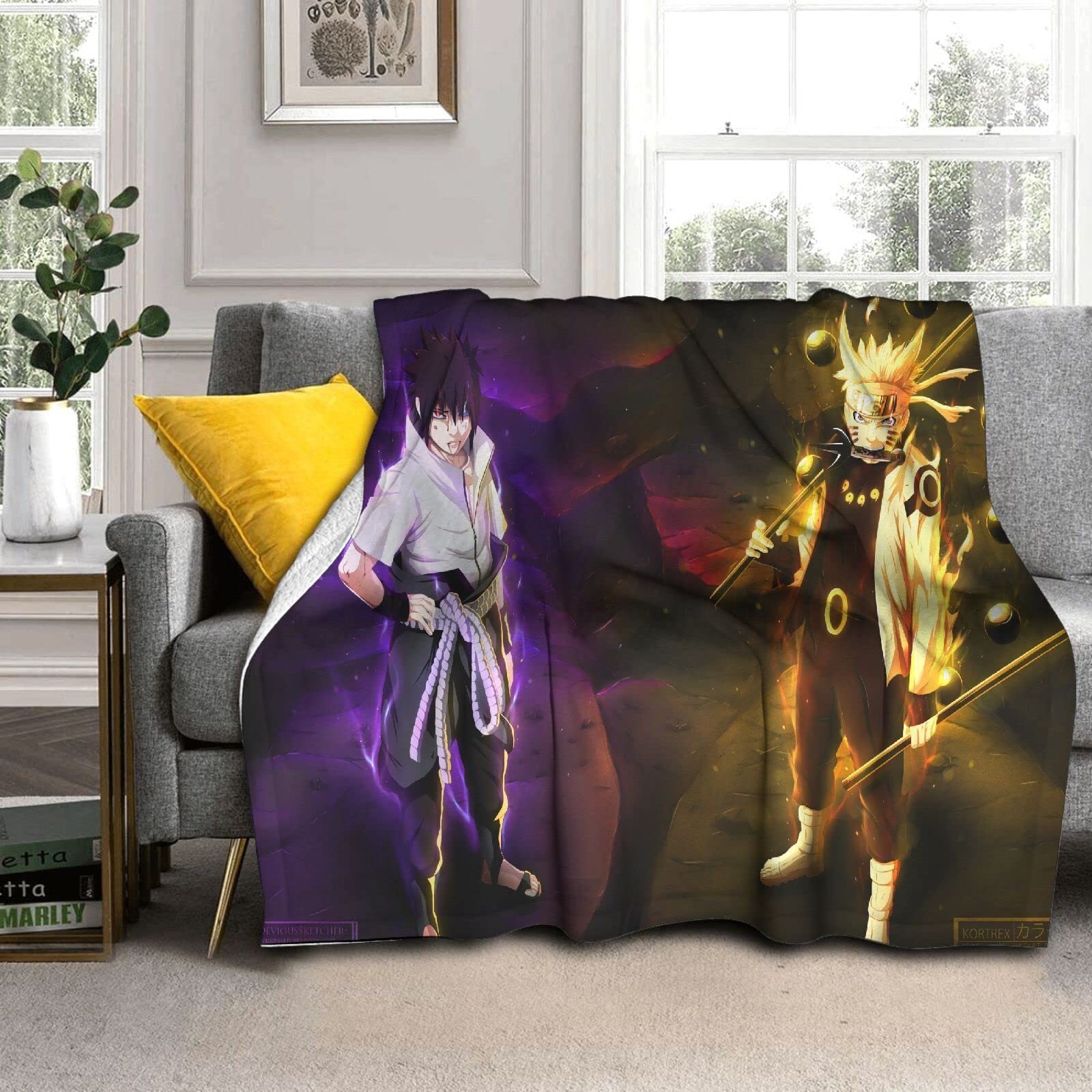 TIANKE Anime Blanket - Lightweight Super Soft Fleece Throw for Bed, Sofa, Travel & Camping - 50x40 Inches - Perfect Gift for Kids & Adults (Style NO.3) | Cozy Home Decor, Outdoor Adventures & Anime Lovers