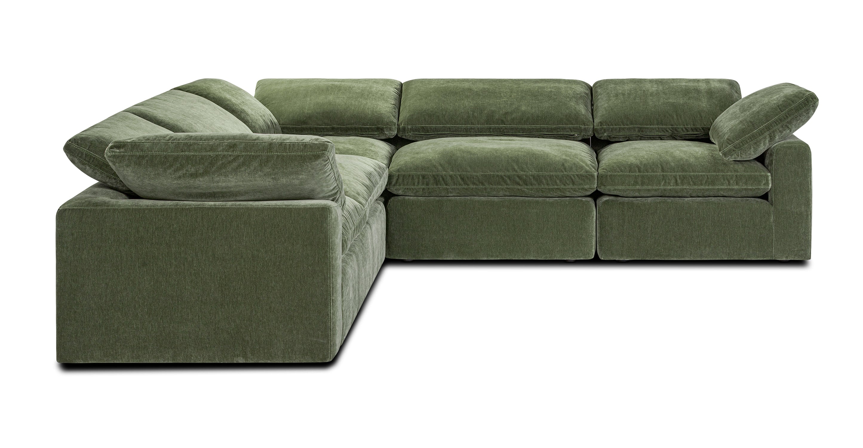 5-Piece Aspen Modular Corner Sectional Sofa Set - Modern L-Shaped Couch with Reversible Chaise for Living Room, Family Room & Home Theater