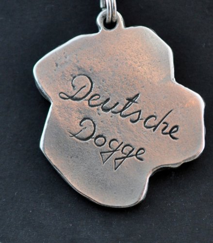 Silver-Plated Dog Pendant Necklace with Leather Strap - Elegant Gift Box Included - Unisex Dog Breed Jewelry (Great Dane Design) - Perfect for Pet Lovers, Birthday Gifts & Special Occasions