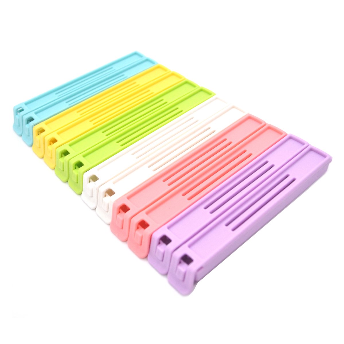 ANVAK 12-Pack 4.4 Inch Food Storage Bag Clips - Colorful Reusable Kitchen Bag Sealer Clamps for Chips, Snacks, Cereal - Perfect for Pantry Organization & Food Freshness Preservation