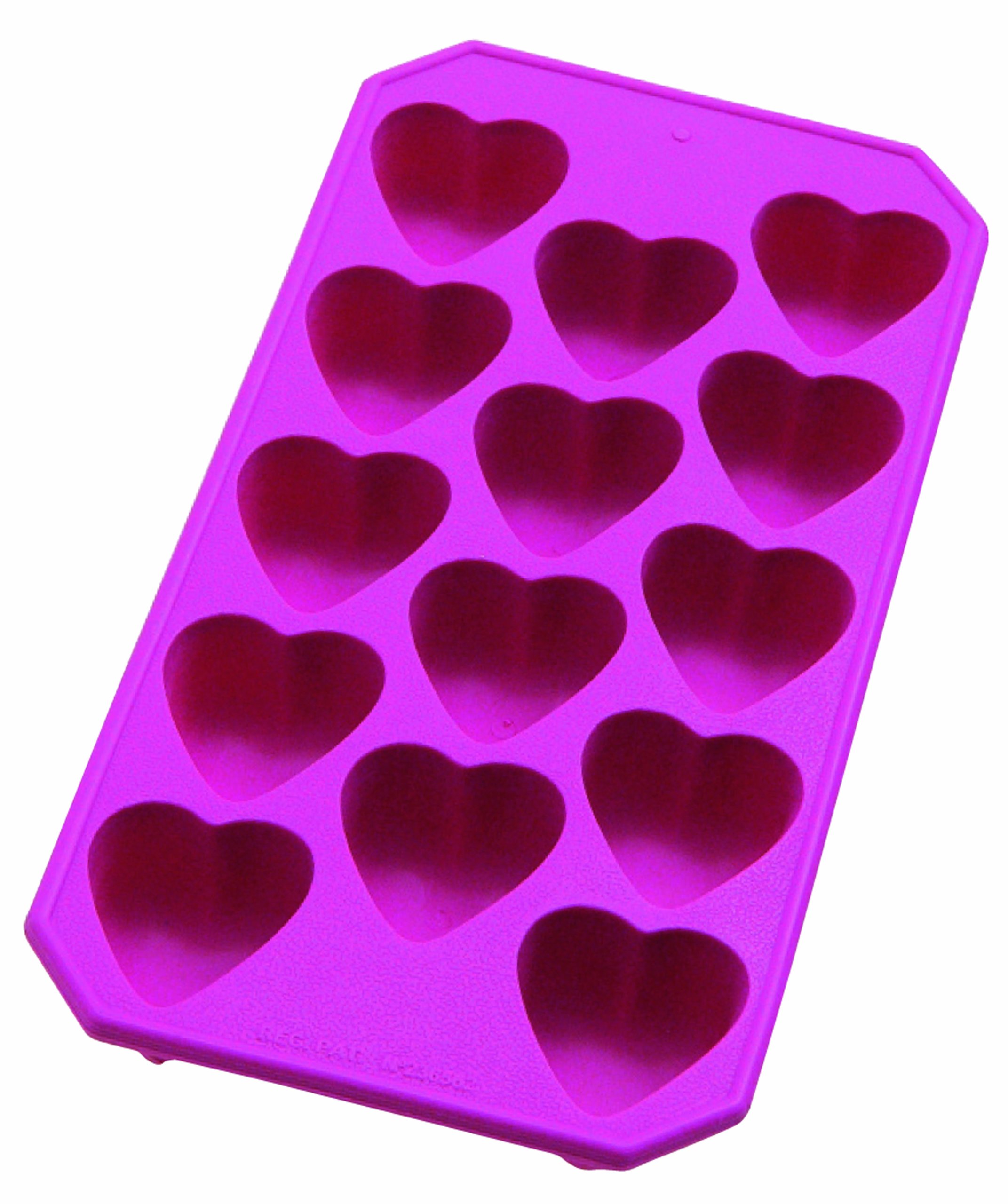 Lekue Slim Heart Ice Cube Tray - Pink Silicone Ice Mold for Cocktails, Drinks & Romantic Decor - Perfect for Valentine's Day, Weddings & Party Decorations