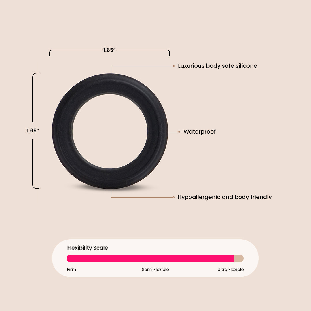 Adonis Silicone Cock Ring for Men | Pure Medical Grade Silicone Stretchy Penis Ring | Enhances Erections & Pleasure for Couples | Perfect for Sensual Massage & Intimate Play
