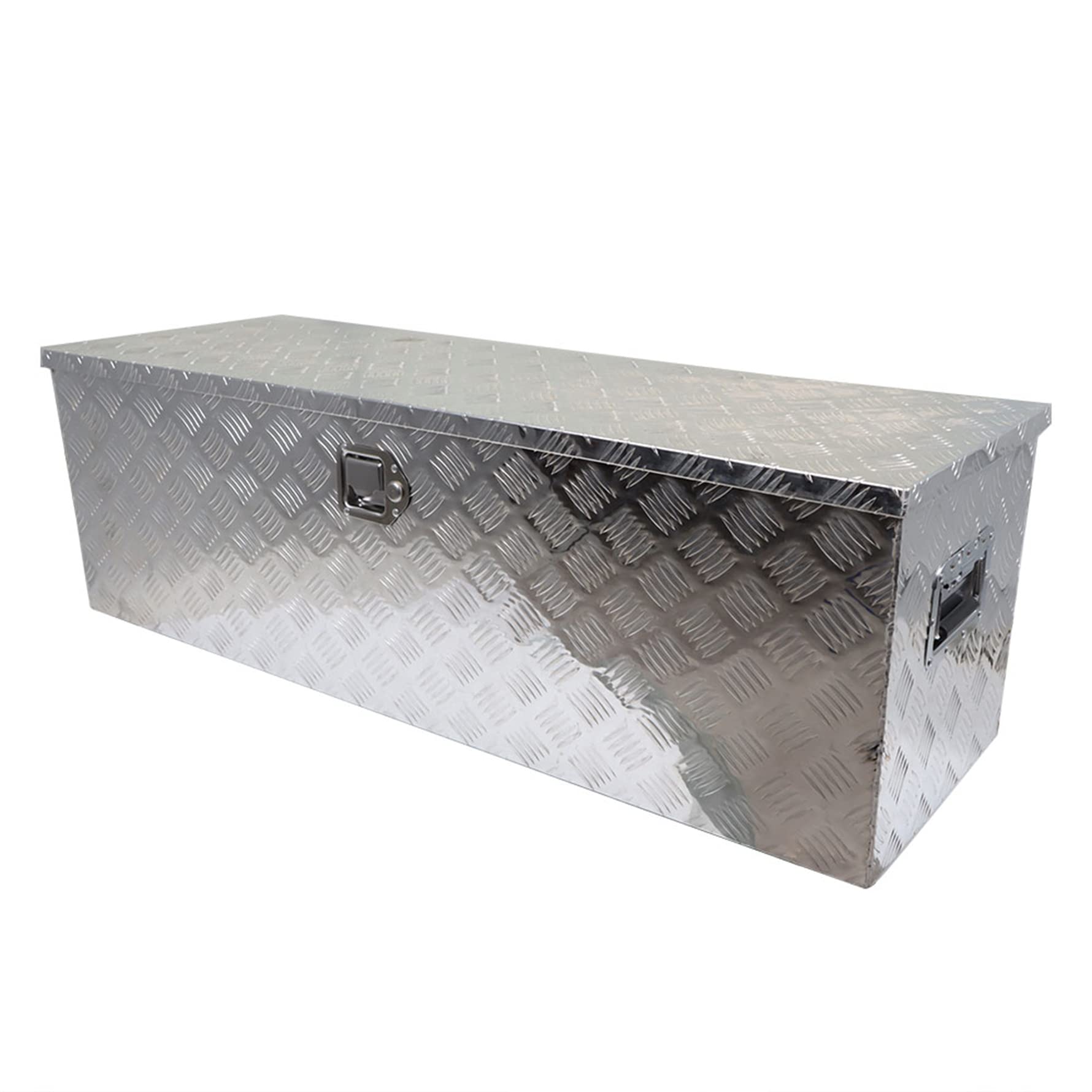 49 Inch Aluminum Underbed Tool Box with Lock & Key - Heavy Duty Storage for Flatbed Trucks, Campers, RVs - Secure Organization for Tools, Equipment & Outdoor Gear