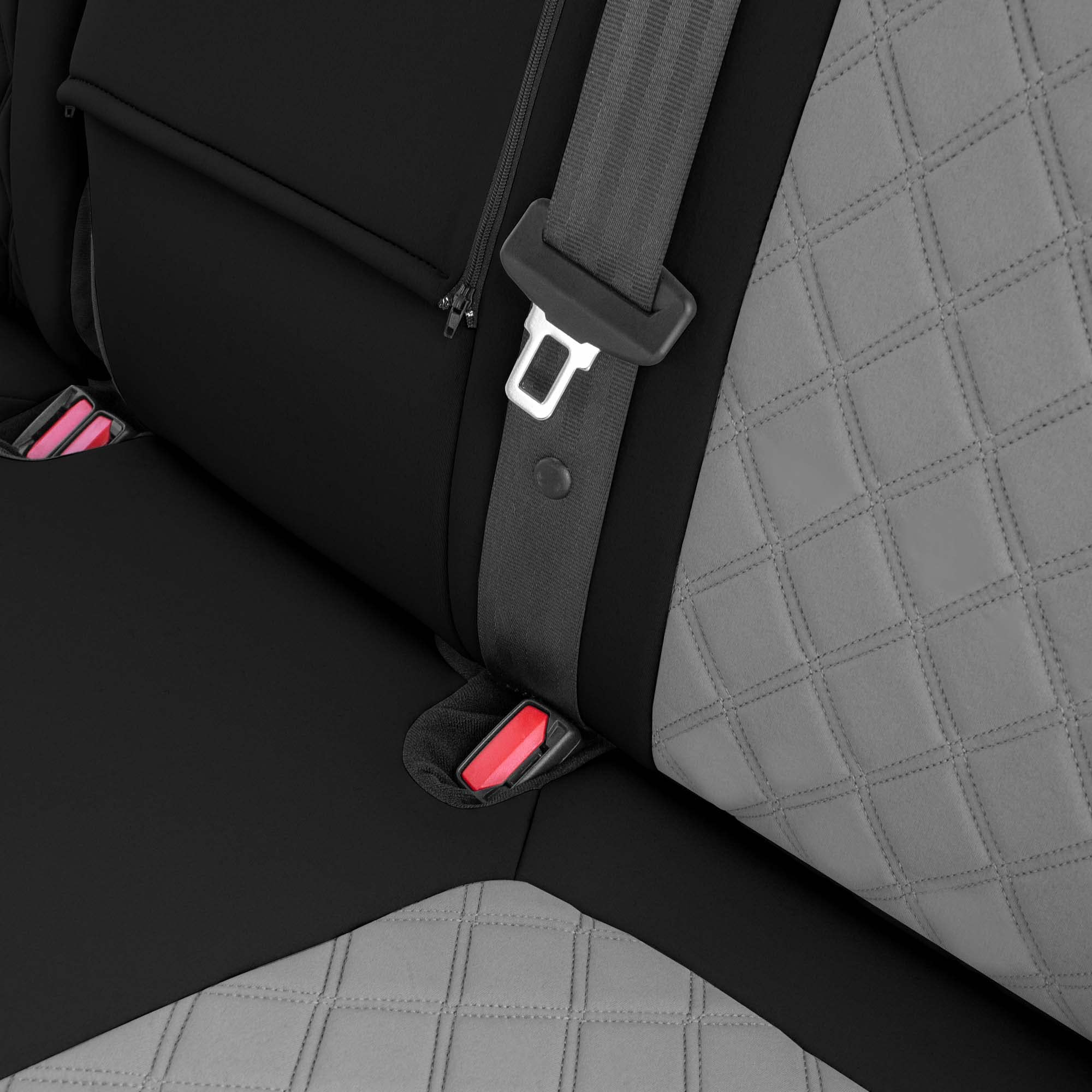 FH Group Custom Fit Neoprene Seat Covers for 2021-2022 Ford Bronco Sport - Water Resistant Neosupreme Full Set (Gray) | Perfect for Off-Roading, Camping & Daily Commute