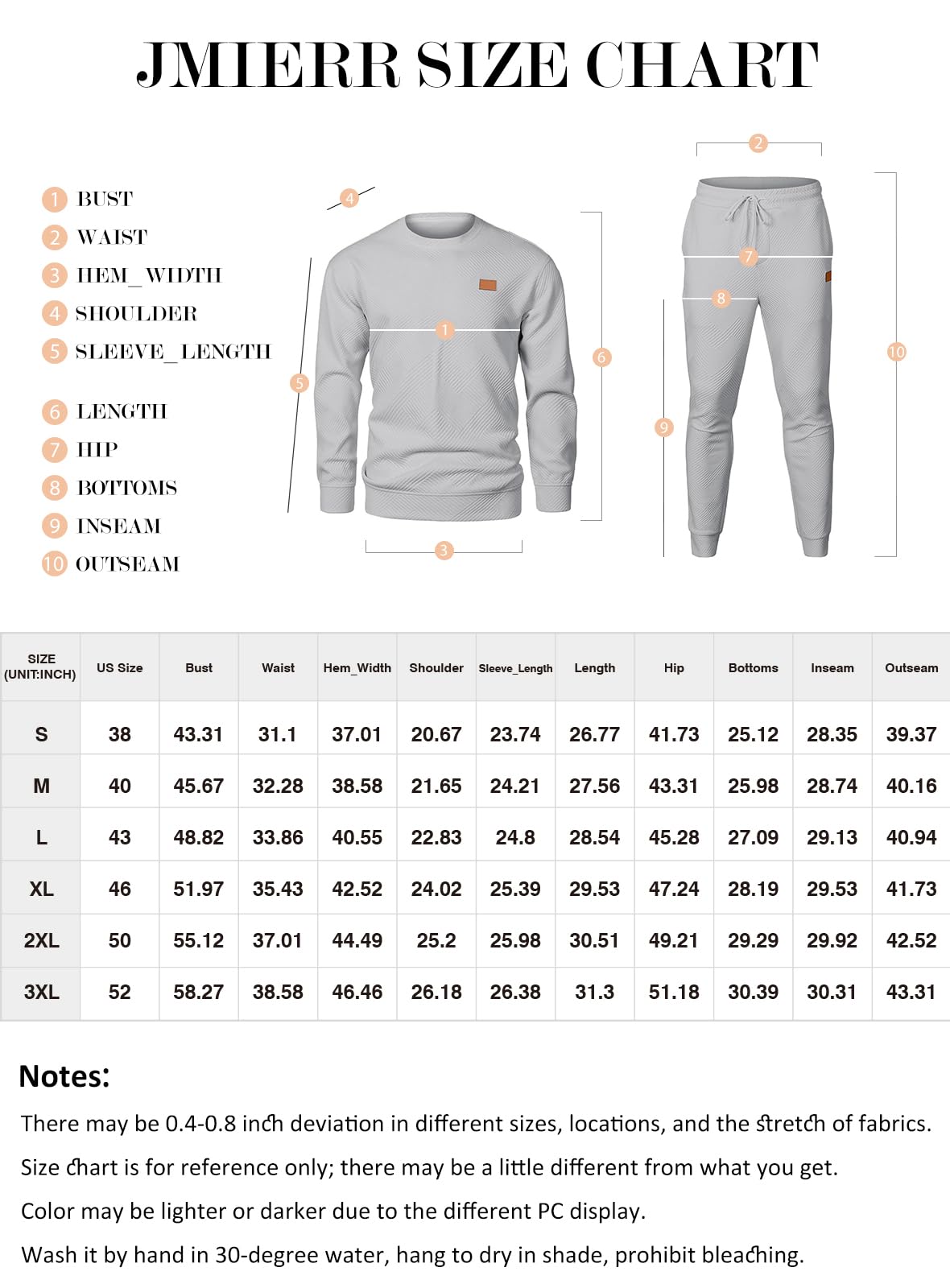 JMIERR Men's 2-Piece Knit Jacquard Pullover Sweatshirt & Joggers Tracksuit Set with Pockets - Comfortable Lounge Wear for Casual Outings, Gym, and Home Relaxation