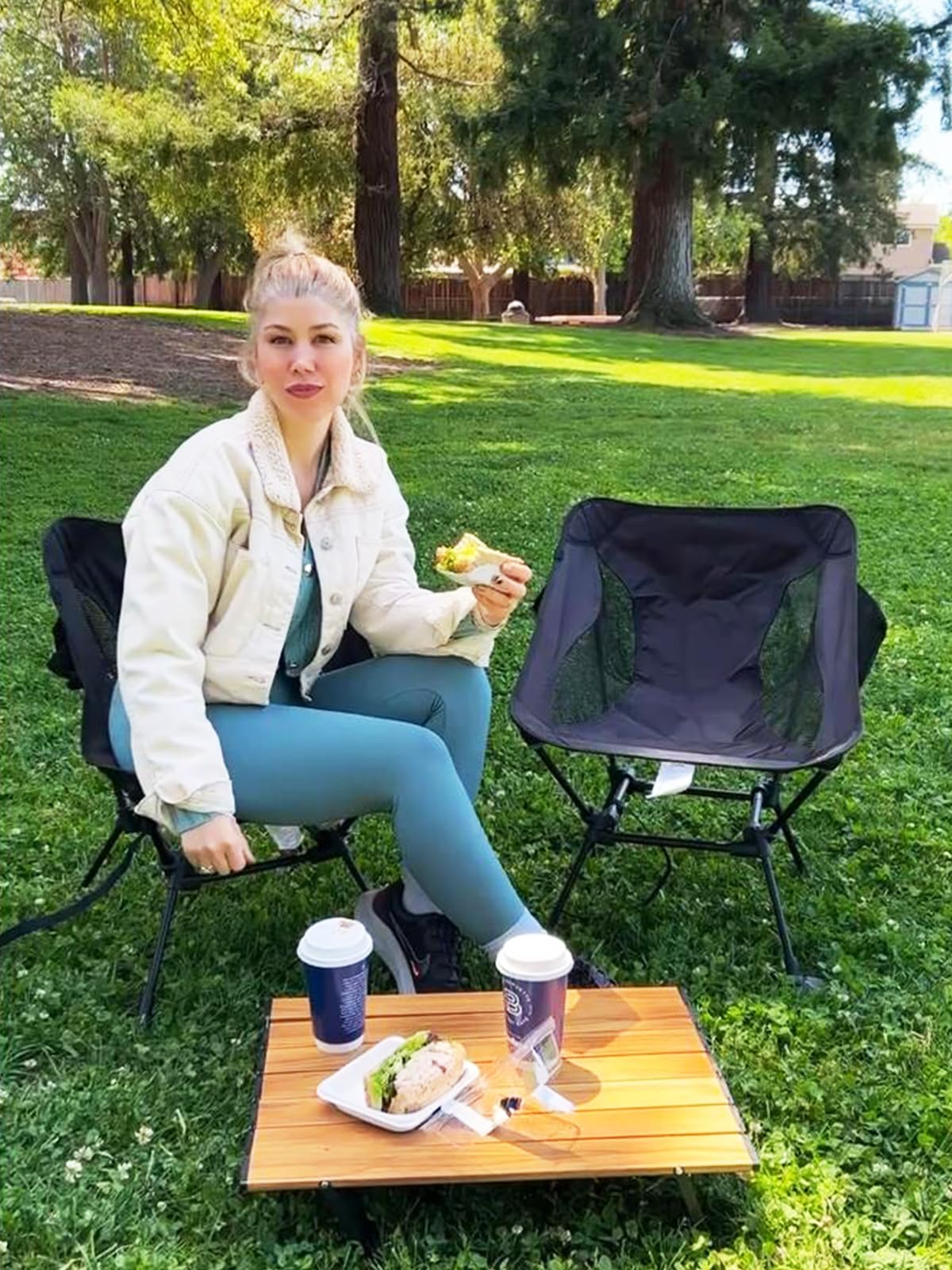 Ultralight Aluminum Camping Chair for Adults - Portable Backpacking & Hiking Chair with Anti-Sinking Feet, Compact Foldable Beach Chair for Outdoor Adventures, Picnics, and Travel