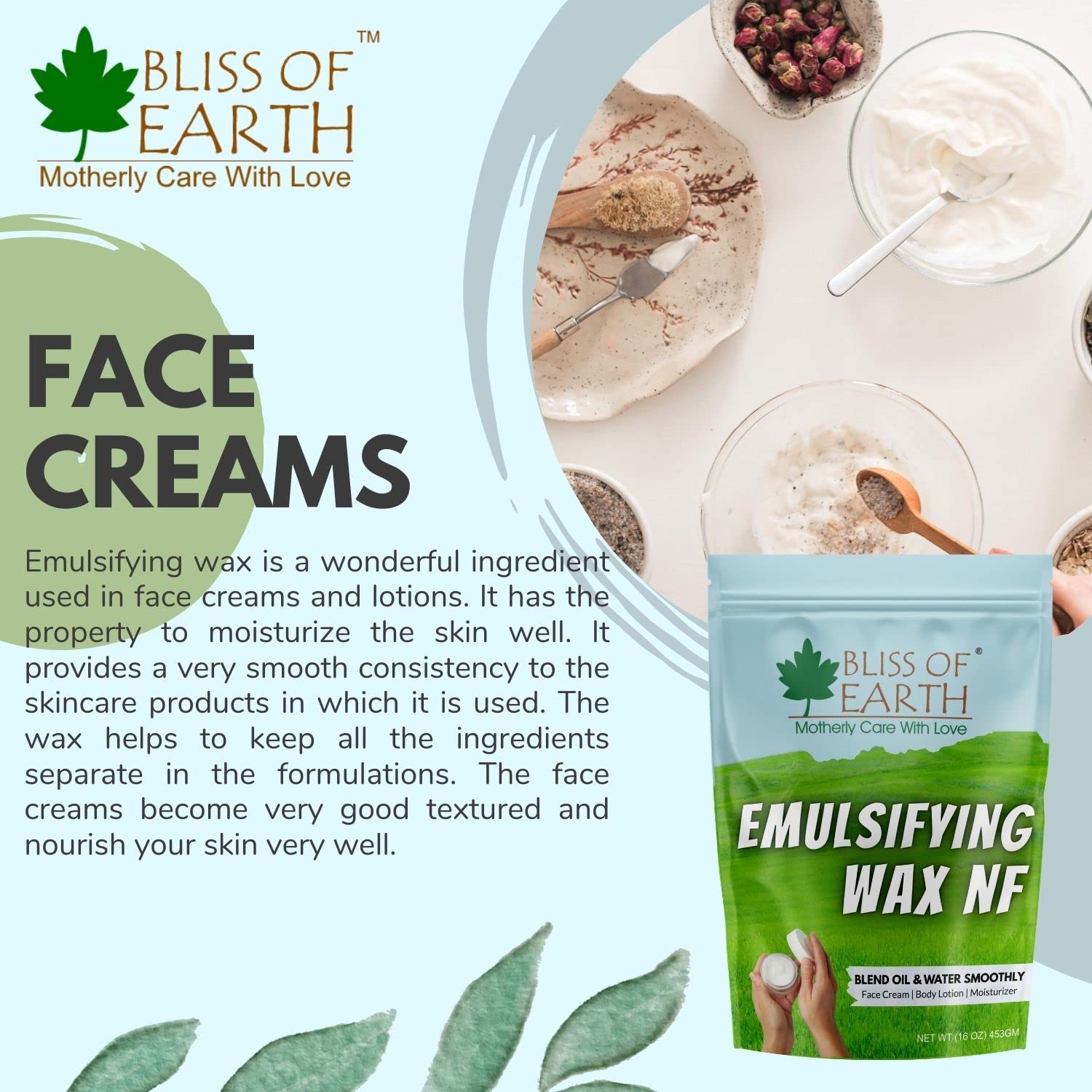 Bliss of Earth Emulsifying Wax NF - Premium Cosmetic Grade Wax for Soap Making, Lotion & Body Moisturizer - DIY Skincare & Beauty Products - 8oz (227g) - Perfect for Thickening Homemade Cosmetics & Natural Skincare Formulations