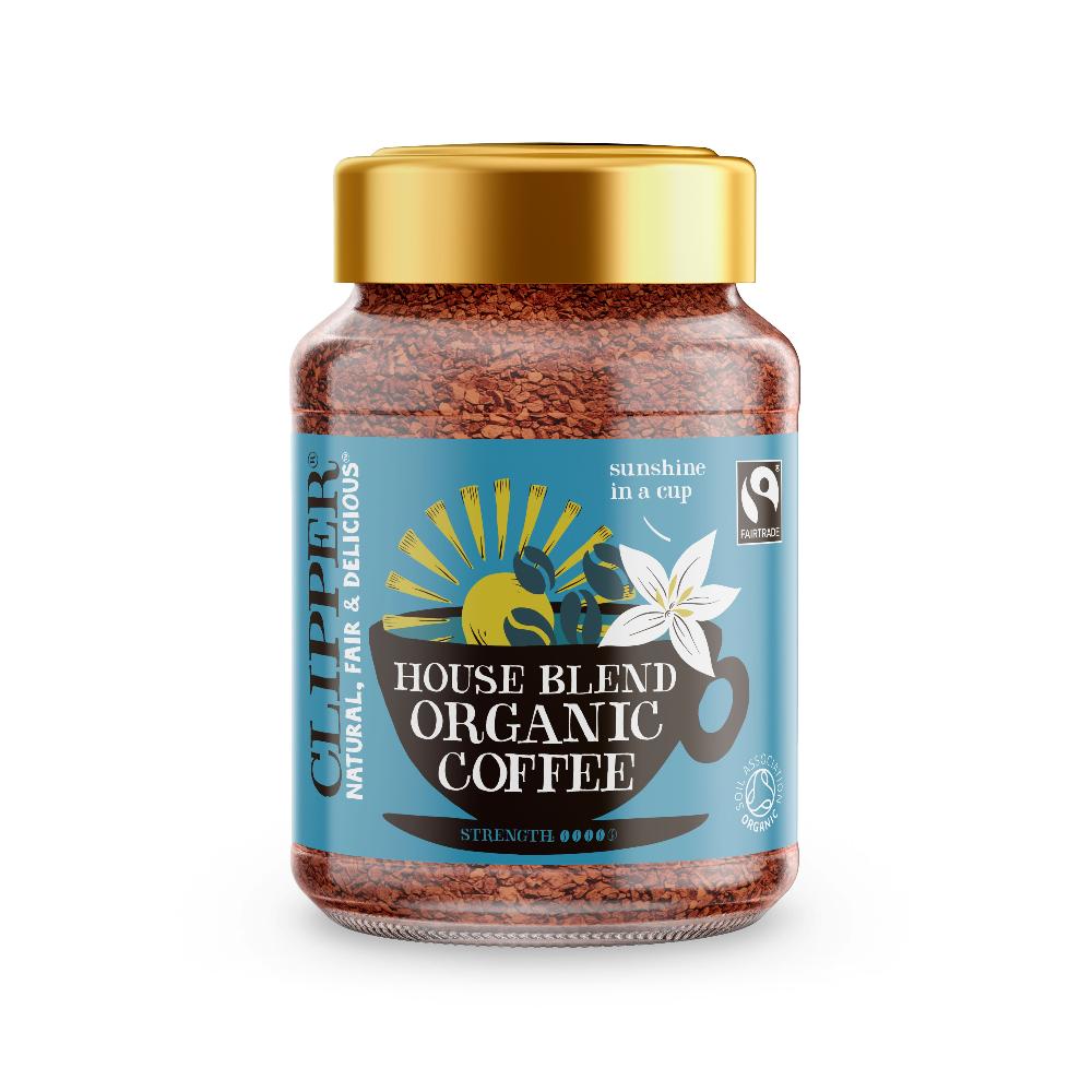 Organic Fair Trade Instant Coffee - Medium Roast 100g by Clipper | Perfect for Home, Office & Travel | Quick & Easy Brewing