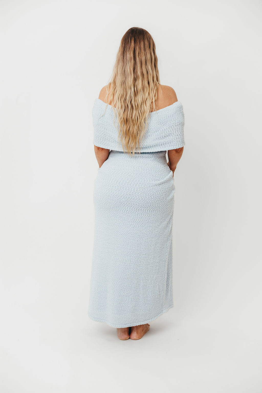Brit Maxi Dress in Dusty Blue - Bump Friendly Maternity Dress for Women | Perfect for Pregnancy, Nursing & Special Occasions