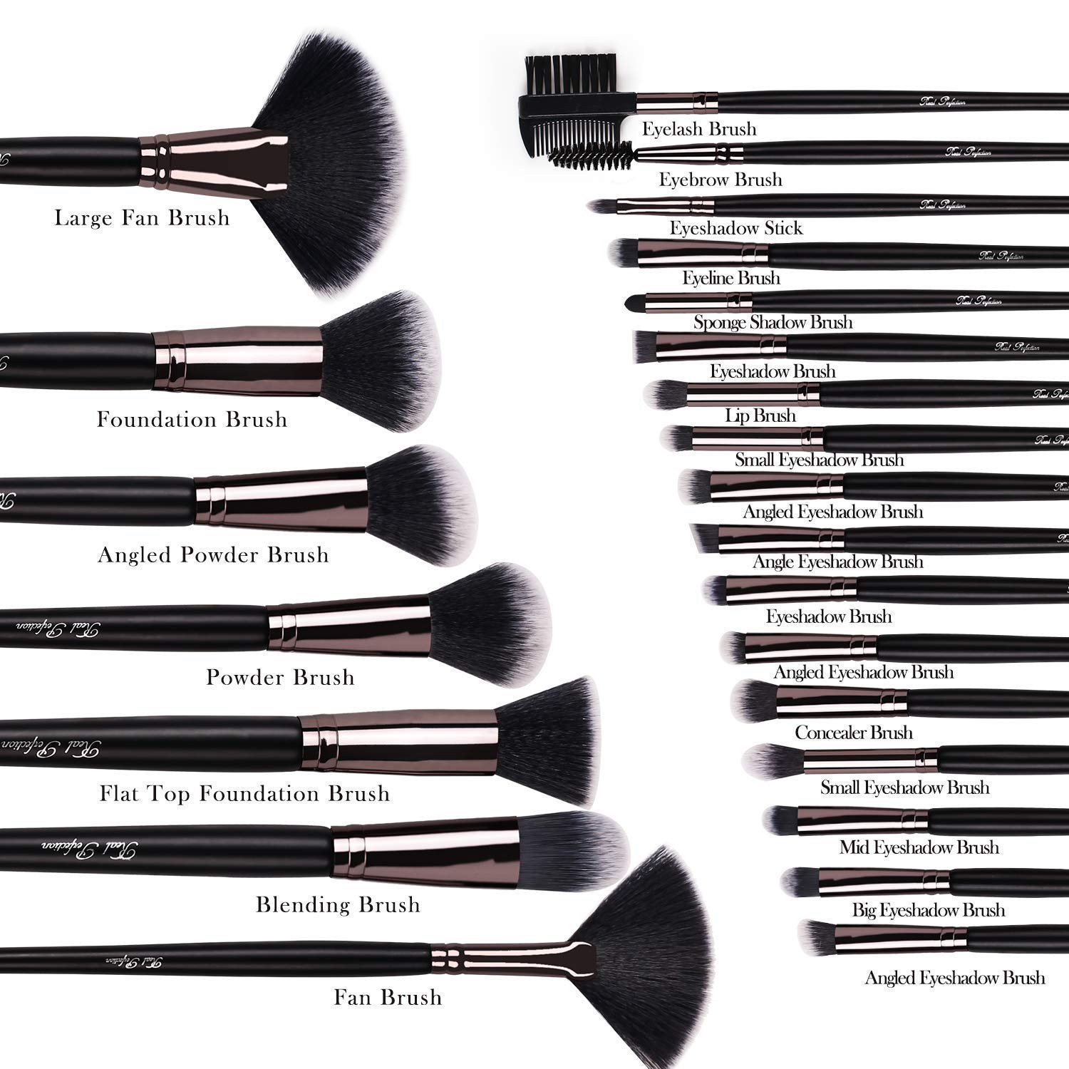 CIVAKI Professional 24-Piece Makeup Brush Set with Leather Storage Pouch & Premium Wooden Handles - Perfect for Makeup Artists, Beginners, and Everyday Beauty Routine