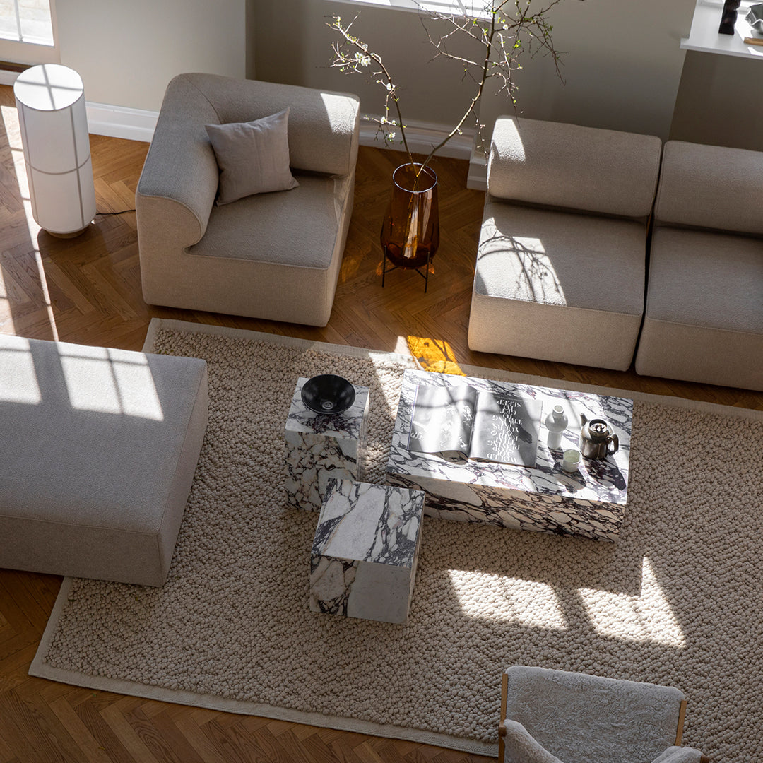 Nina Bruun Gravel Rug - Modern Handwoven Wool Area Rug for Living Room, Bedroom & Dining Room - Boho Chic Home Decor for Cozy & Stylish Interiors
