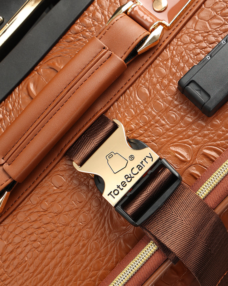 Apollo 2 Ultimate Travel Set in Caramel - Premium Luggage & Carry-On Essentials for Business Trips & Vacations | Perfect for Air Travel, Road Trips & Weekend Getaways