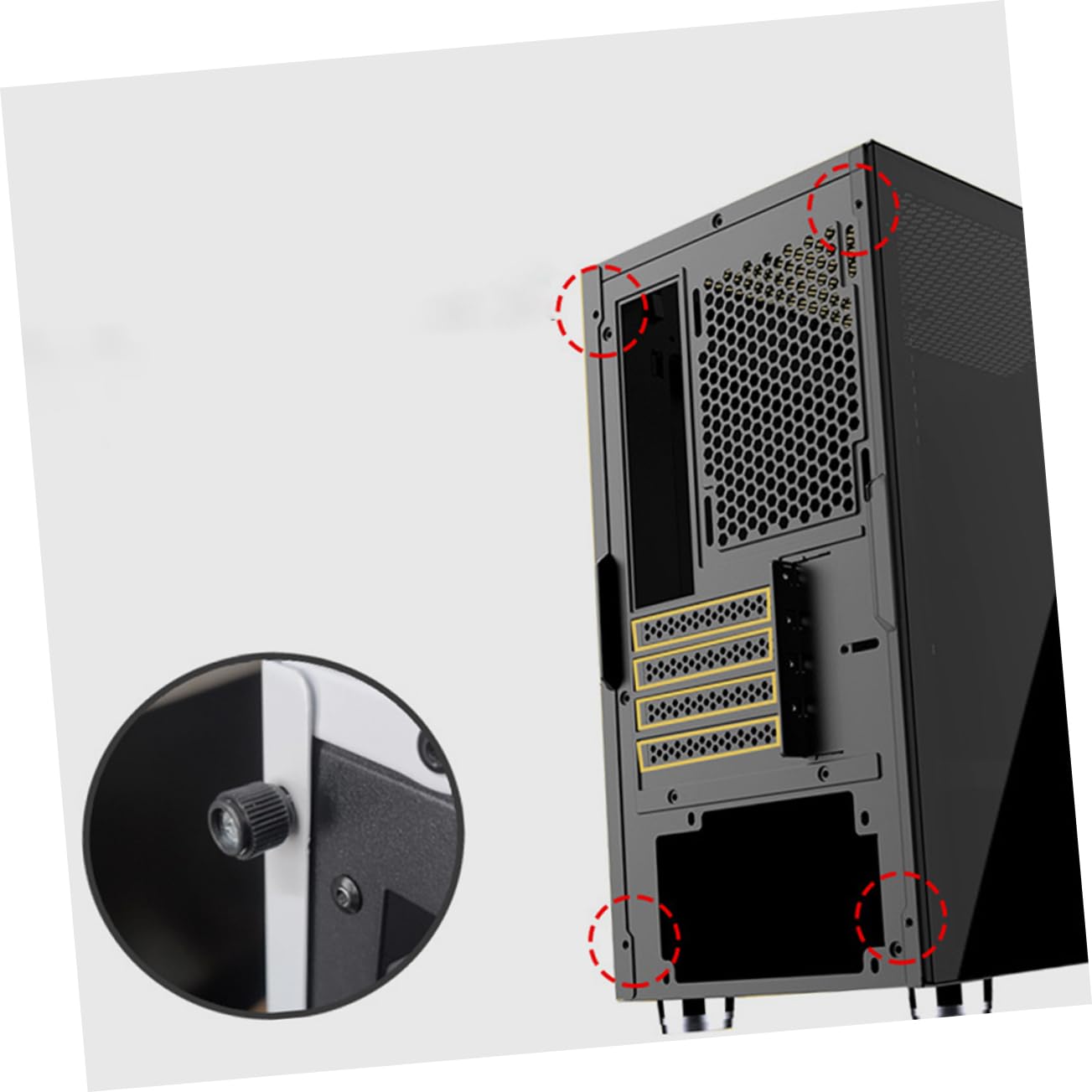 OSALADI 100pcs Black Oxide Computer Case Screws - Chassis Fixing Screws for PC Build, Repair & Maintenance | Durable Computer Accessories for DIY, Upgrades & Hardware Installation