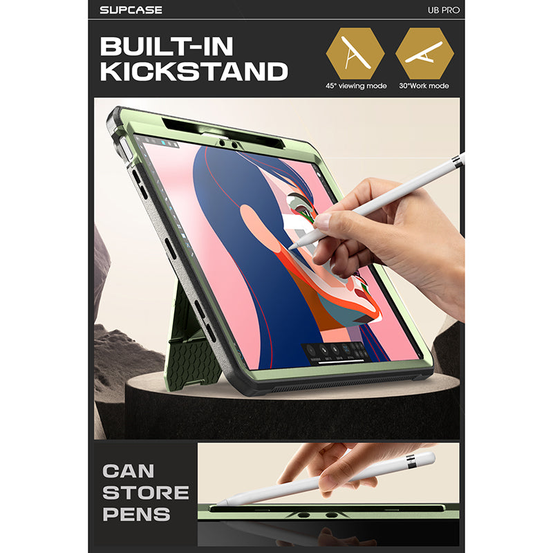 iPad Air 11 Inch (2024) Unicorn Beetle Pro Rugged Case - Dark Green | Shockproof & Drop Protection | Perfect for Outdoor, Travel & Work