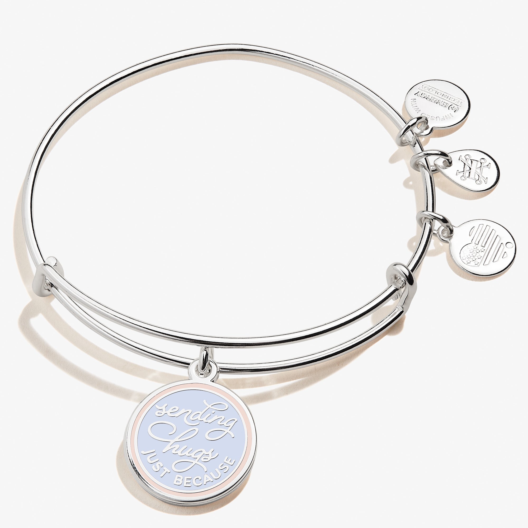 Send Hugs Just Because Charm Bangle - Thoughtful Gift for Friends & Family - Perfect for Birthdays, Anniversaries & Special Occasions