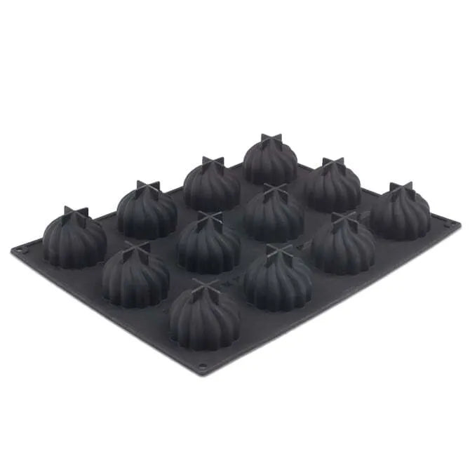 Pavoflex Silicone Delice Mold - 12 Cavities Non-Stick Baking Mold for Chocolate, Candy, Jelly & Desserts - Perfect for Home Baking, Party Treats & Holiday Gifts