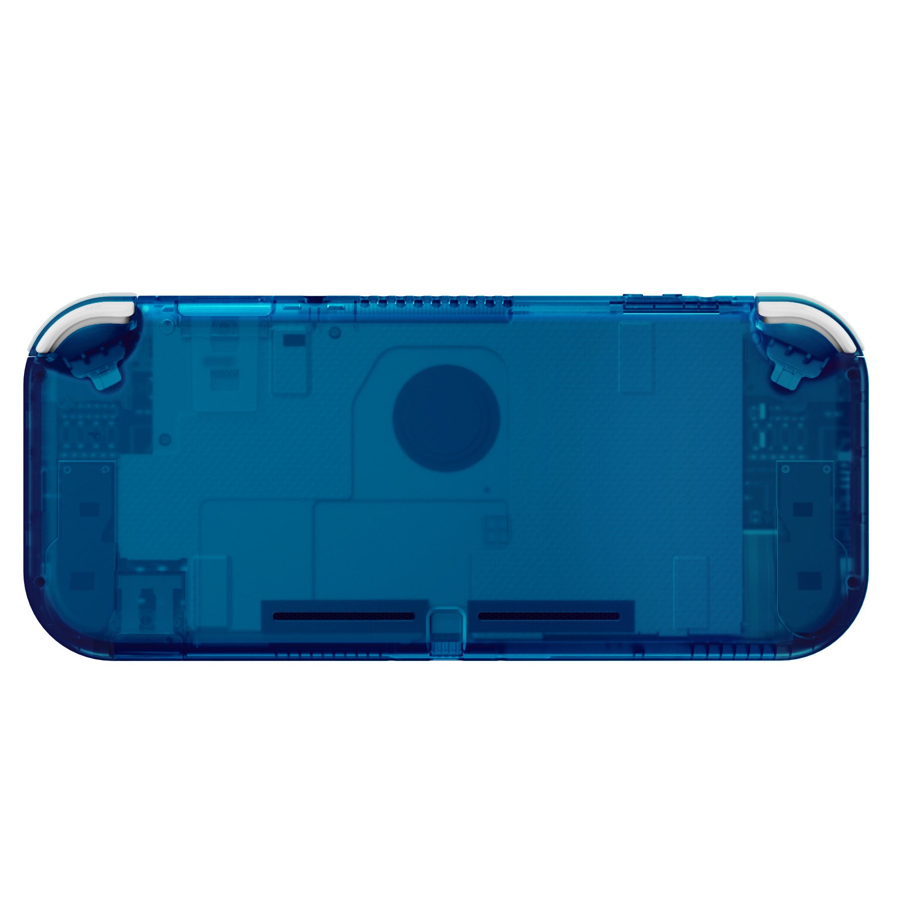 eXtremeRate Transparent Clear Blue DIY Replacement Shell for Nintendo Switch Lite - Custom Controller Housing with Screen Protector | Perfect for Gaming Enthusiasts & DIY Modders