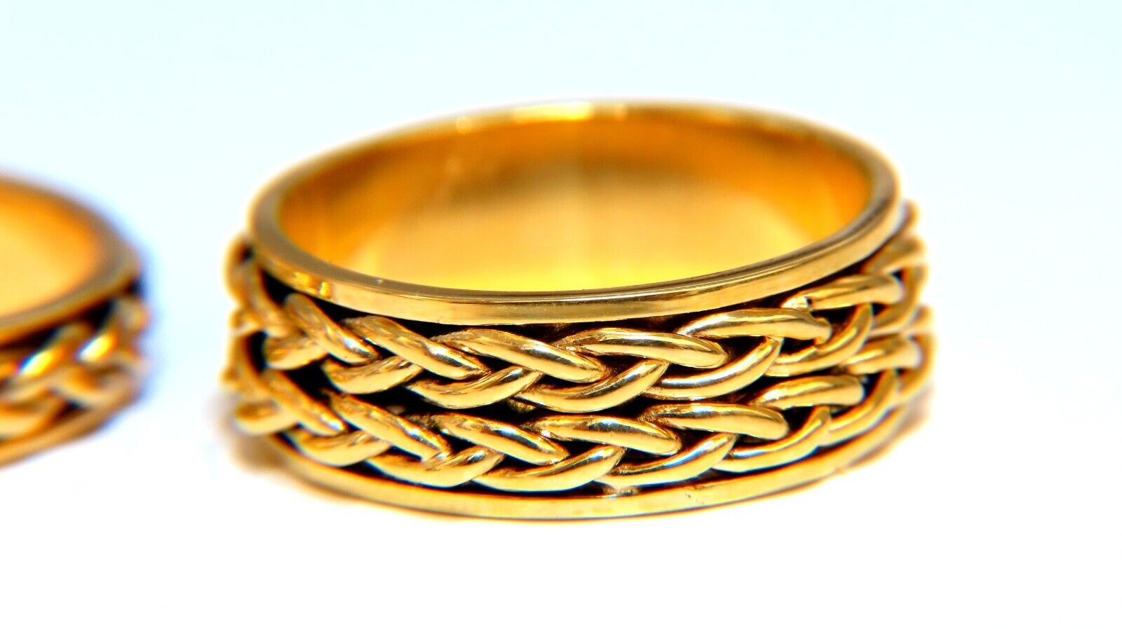 14kt Gold Matching Wedding Bands Set - 4.5mm Width, Sizes 9 & 9.25 - Perfect for Couples, Anniversaries & Romantic Gift Giving