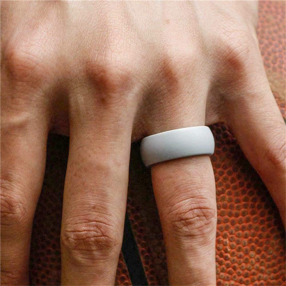 Longbeauty 7 Pack Silicone Wedding Rings for Men & Women - Flexible, Medical Grade, Comfort Fit Bands for Sports, Outdoor Activities & Daily Wear - Perfect for Gym, Running, Swimming & Work Safety
