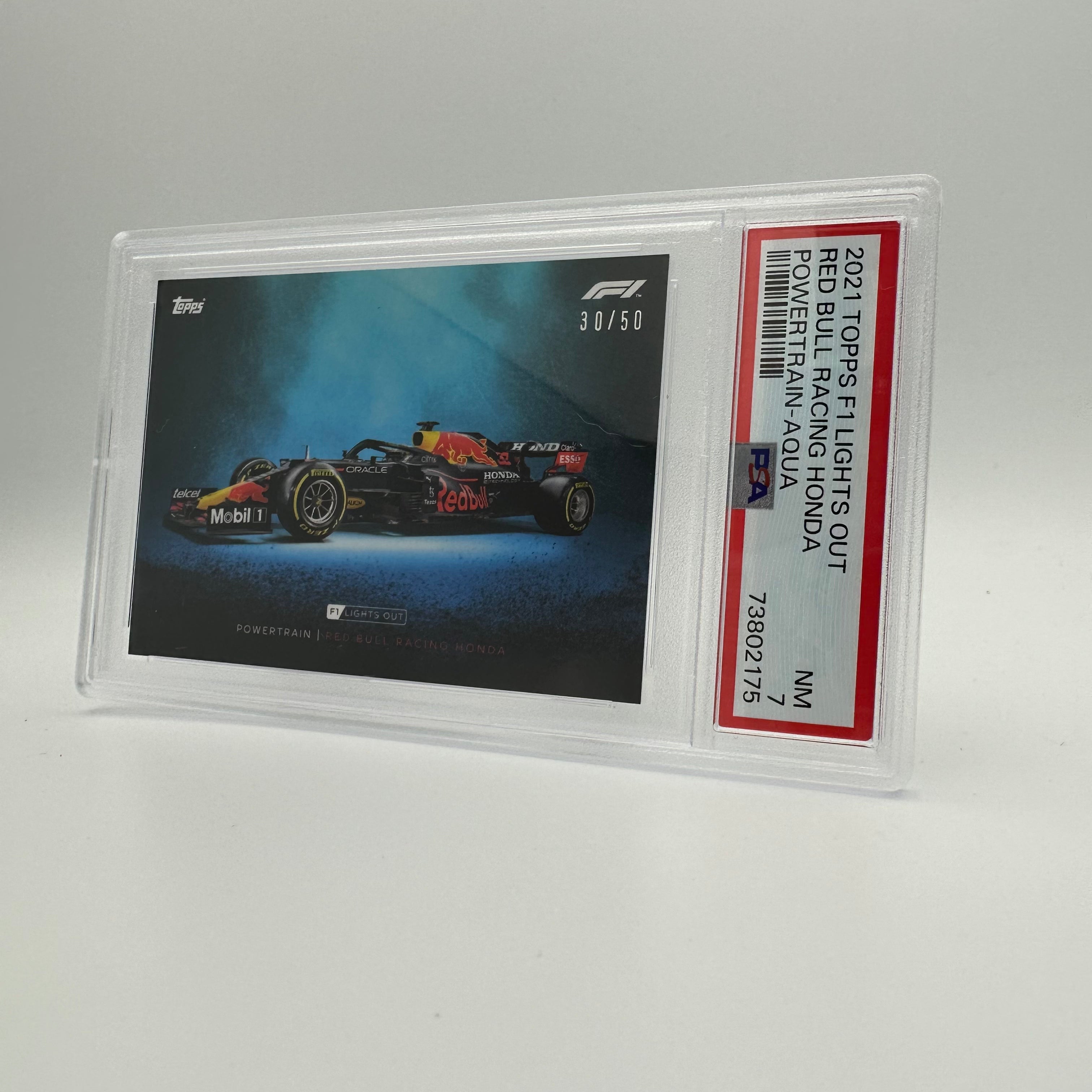 PSA 7 30/50 Red Bull Racing Honda Powertrain Aqua - Limited Edition Collectible for F1 Fans & Racing Enthusiasts - Perfect for Display, Gifts, and Memorabilia Collections