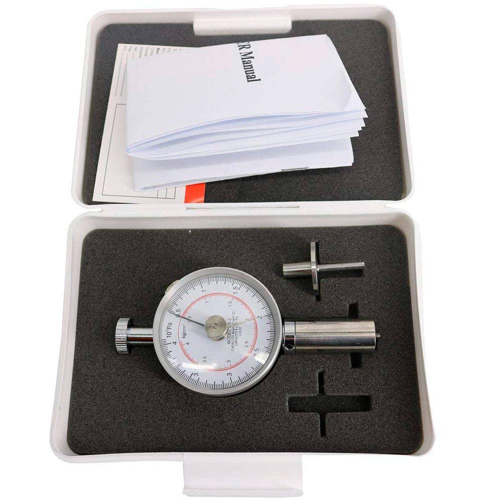 GY-2 Fruit Penetrometer - Digital Fruit Hardness Tester with 3.5mm Pressure Head (0.5-4kg/cm² Range) - Handheld Fruit Firmness Meter for Apples, Pears, Peaches - Perfect for Agriculture, Orchards & Quality Control