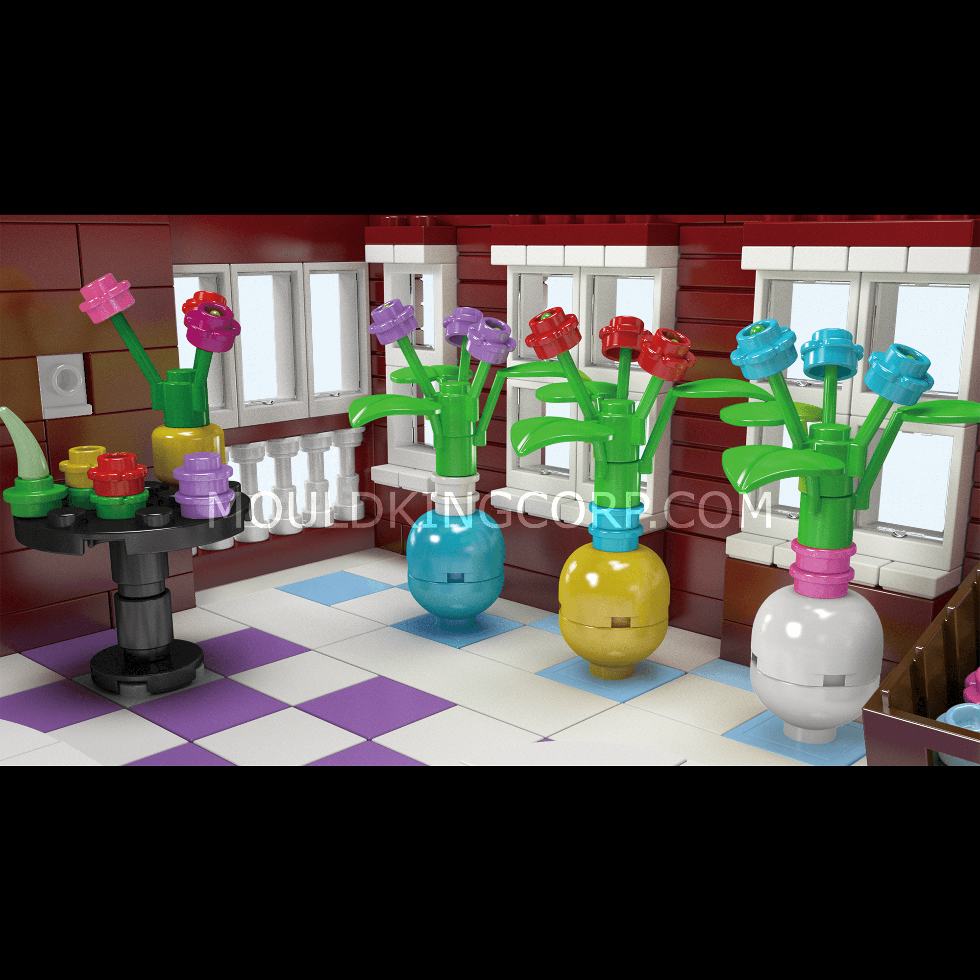 Mould King 16056 NovaTown Flower Shop Building Set - 2,291 Pieces DIY Brick Model Kit for Adults & Teens | Creative Gift for Birthday, Christmas | Home Decoration & Collectible Display
