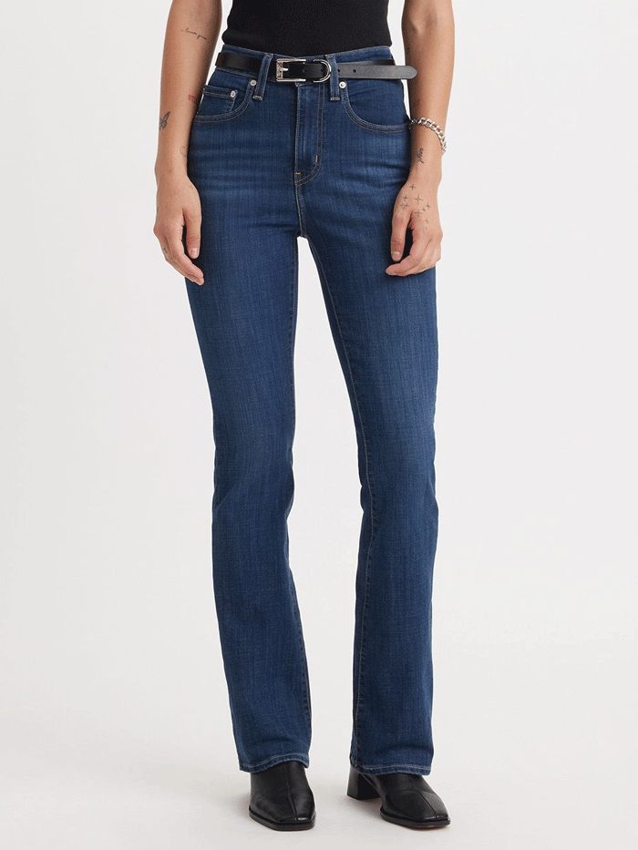 Levi's Women's 725 High Rise Bootcut Jeans - Lapis Dark Horse Navy | Flattering Fit for Casual Wear & Night Out