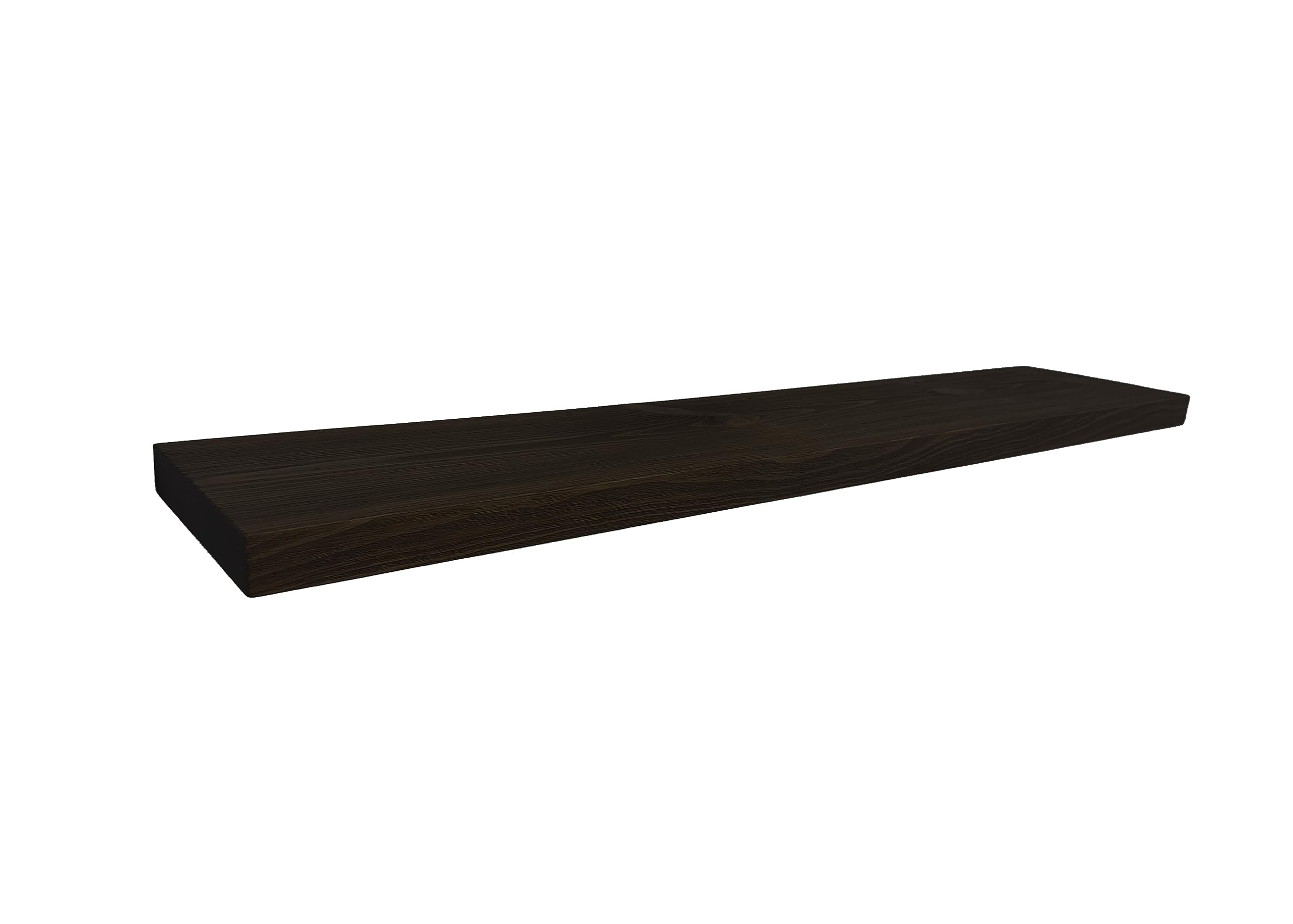 Joel's Antiques - 60 Inch Natural Wood Floating Shelves for Wall - Heavy Duty Rustic Fireplace Mantel & Bookshelf - Perfect for Living Room, Bedroom & Office Decor - Mocha Brown 60x12x2 Inches - Wall Mounted Shelf for Displaying Books, Photos & Home Decor