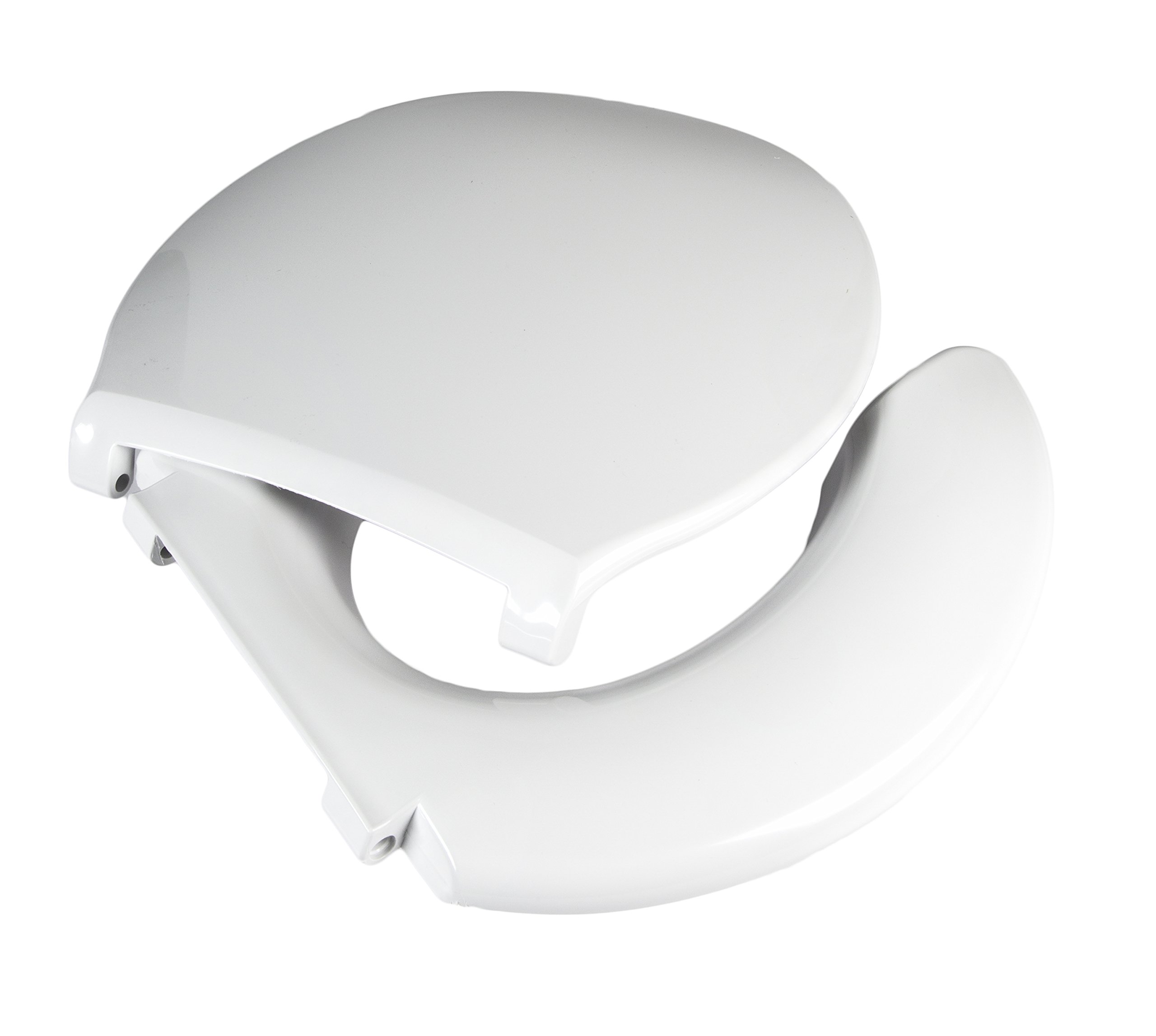 Big John Bariatric Toilet Seat with Cover - Open Front White Heavy Duty Toilet Seat for Comfort & Support | Ideal for Elderly, Disabled & Plus-Size Users in Home & Healthcare Facilities