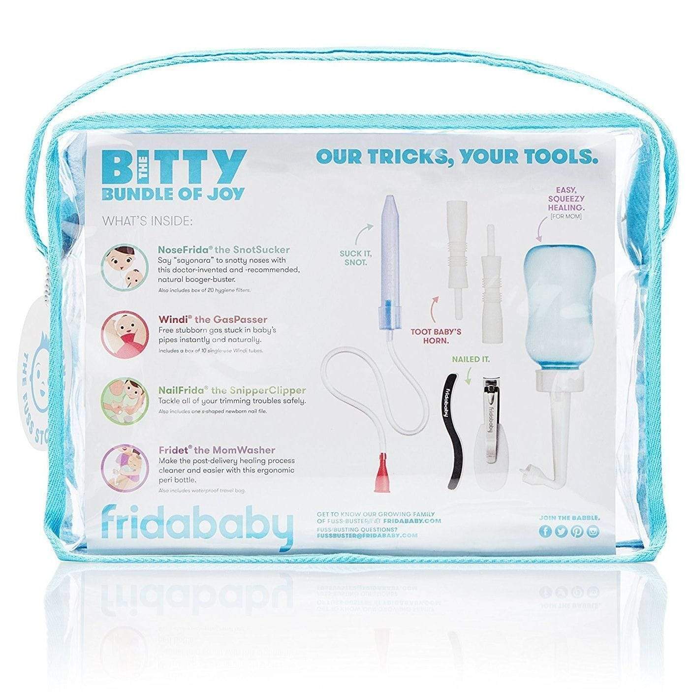 Fridababy Bitty Bundle of Joy - Newborn Baby Essentials Gift Set for Shower & Registry | Perfect for Diaper Bags, Nursery & On-the-Go Parenting