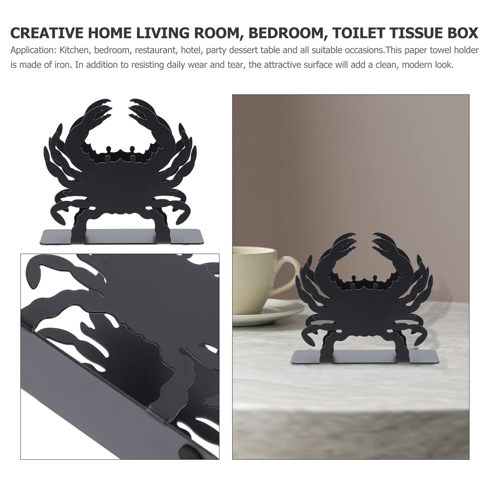 Cabilock 1-Piece Iron Tissue Storage Rack - Creative & Adorable Tissue Holder for Home Decor, Practical Tissue Stand for Living Room, Bedroom, Bathroom, and Office Organization