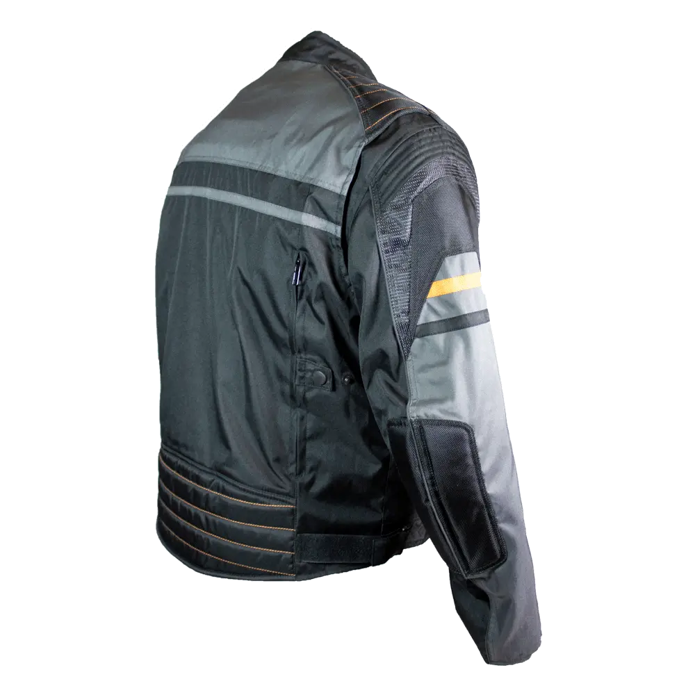 Open Road Men's Armored Textile Motorcycle Jacket - CE Certified Protective Gear for Safe Riding - Perfect for Commuting & Adventure Tours