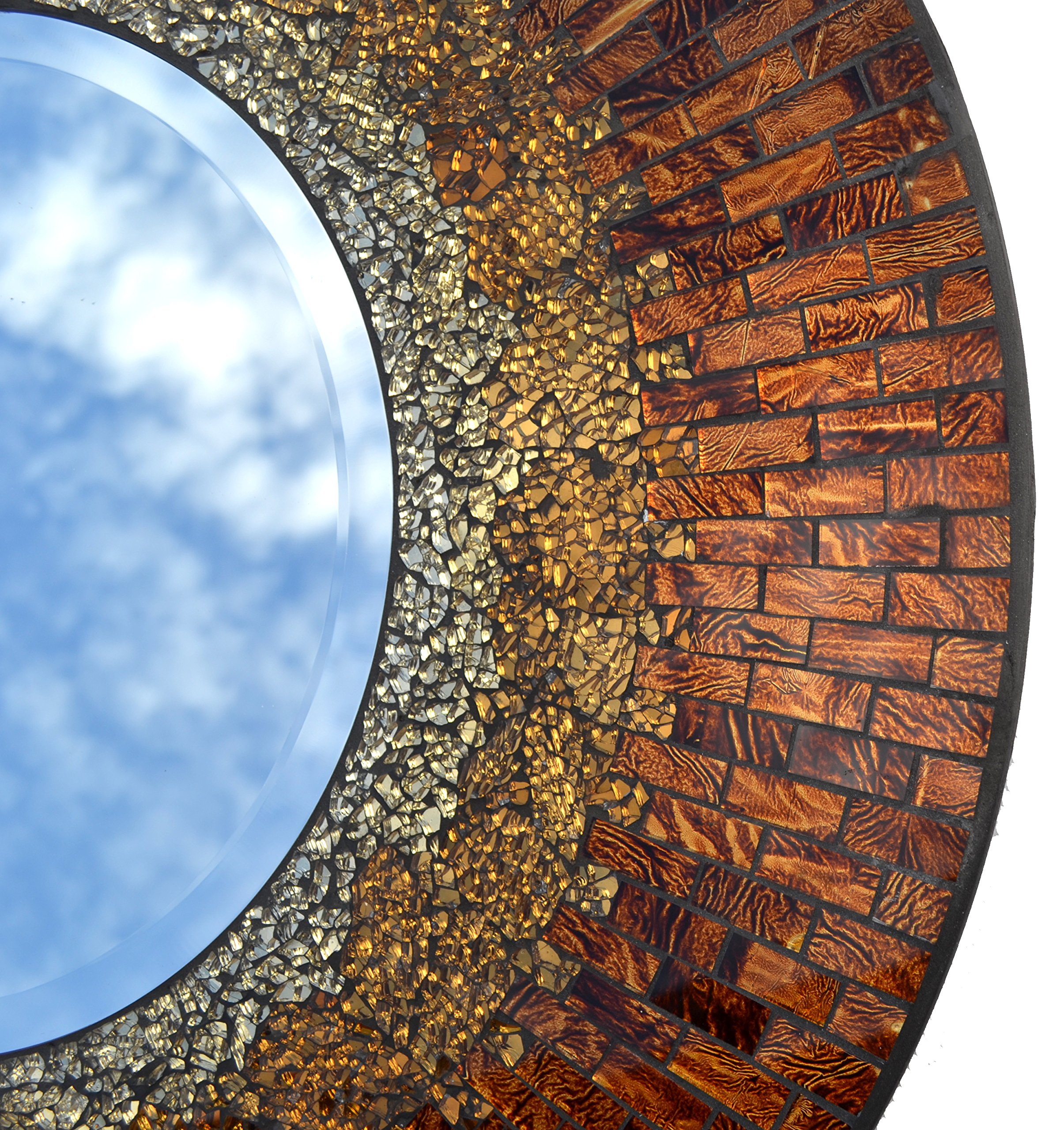 Baltic Amber Mosaic Round Mirror 23.5