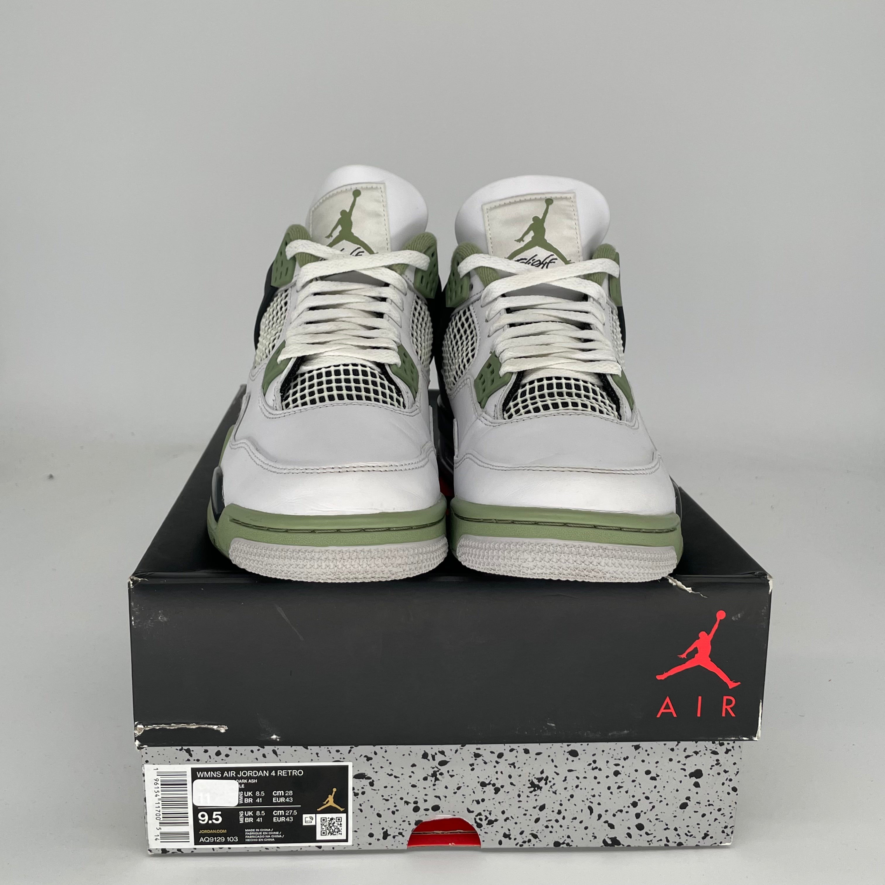 AIR JORDAN 4 SEAFOAM Women's Sneakers Size 9.5/11W - AQ9129-103 | Retro Basketball Shoes for Women, Casual Streetwear & Gym Fashion