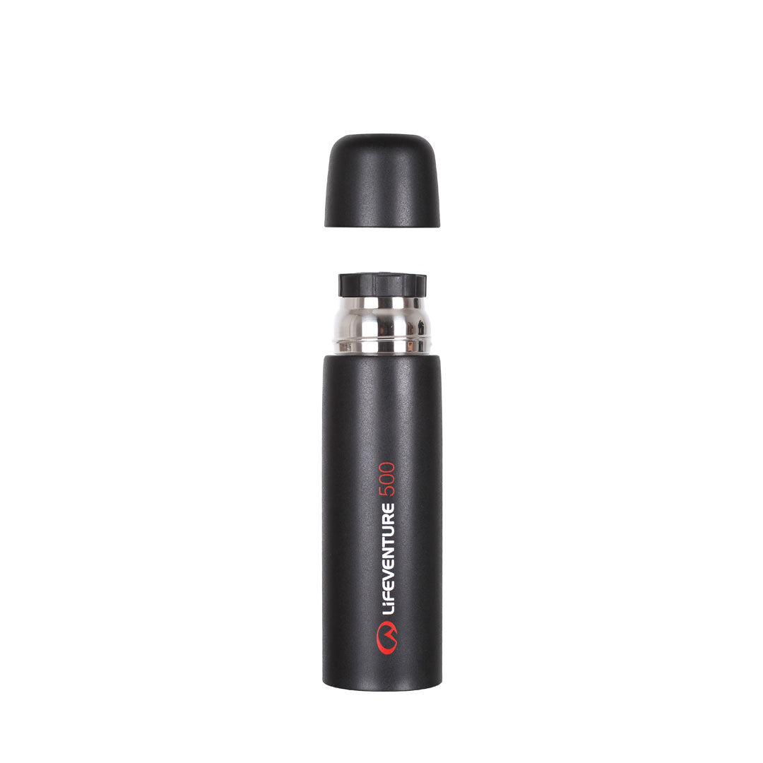 Lifeventure TiV Vacuum Insulated Stainless Steel Water Bottle - 24hr Hot & Cold Retention, Leakproof Travel Thermos for Hiking, Camping, and Office Use