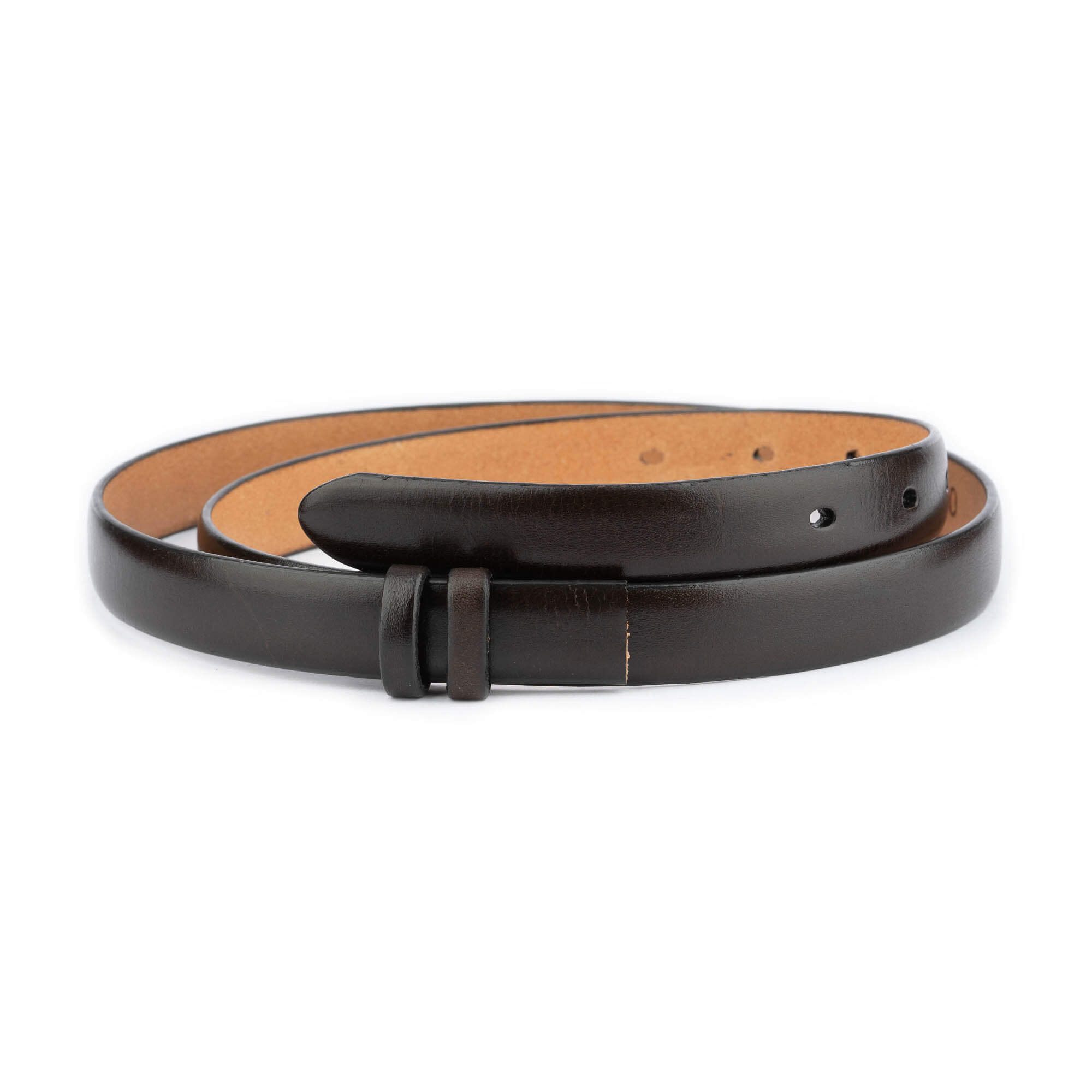 Genuine Leather Thin Brown Strap Replacement for Cartier Women's Belt Buckle - Perfect for Fashion Accessories & Luxury Brand Belt Repair