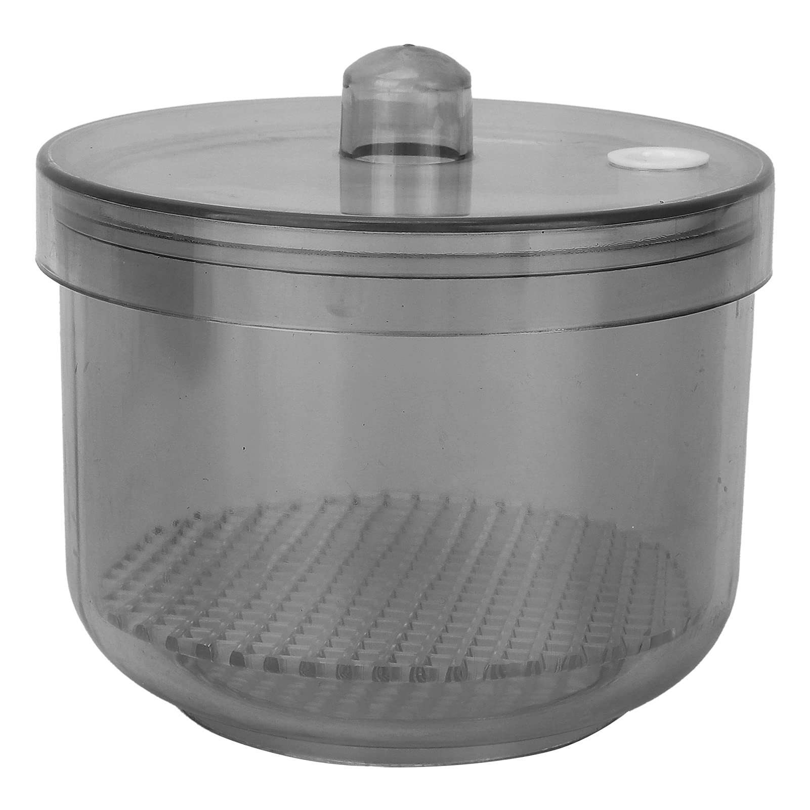 Portable Nail Art Dust Collector Box - Manicure Tools Cleaning Case with Sterilizer Function, Grey Nail Accessories Organizer for Salon & Home Nail Care