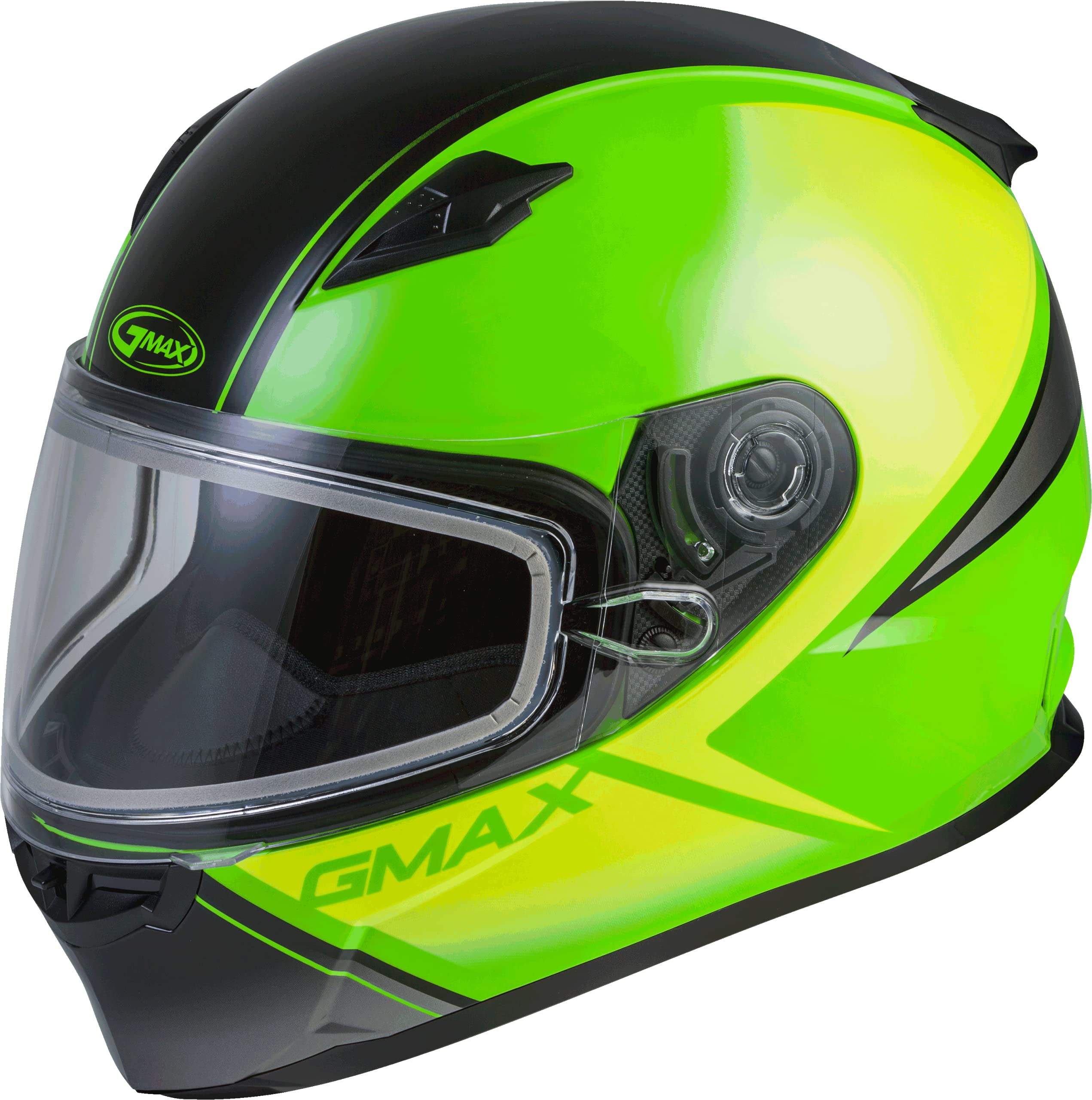 FF-49S Full-Face Hail & Snow Helmet - NEON Green/High-Visibility/Black - Medium Size - Perfect for Snowboarding, Skiing & Winter Sports Safety Gear