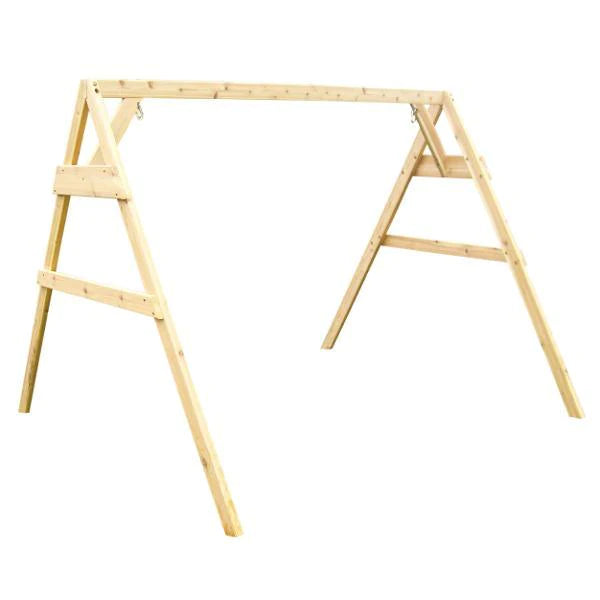 Premium Western Red Cedar 5ft A-Frame Swing Stand for 2 Chairs - Heavy Duty Outdoor Swing Set with Hangers Included - Perfect for Backyard, Garden, and Patio Relaxation