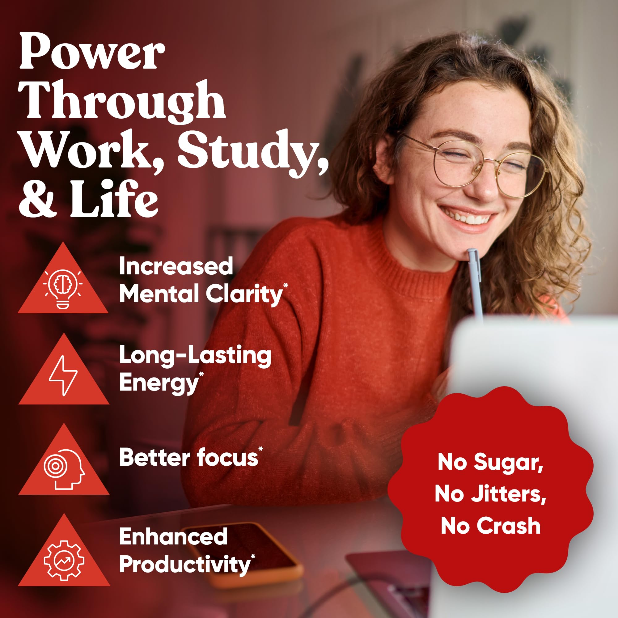 Elite Caffeine Pills with L-Theanine - 120 Soft Capsules for Jitter-Free Focus & Mental Clarity | Natural Nootropic Supplement for Cognitive Performance | Ideal for Studying, Workouts & Long Work Hours
