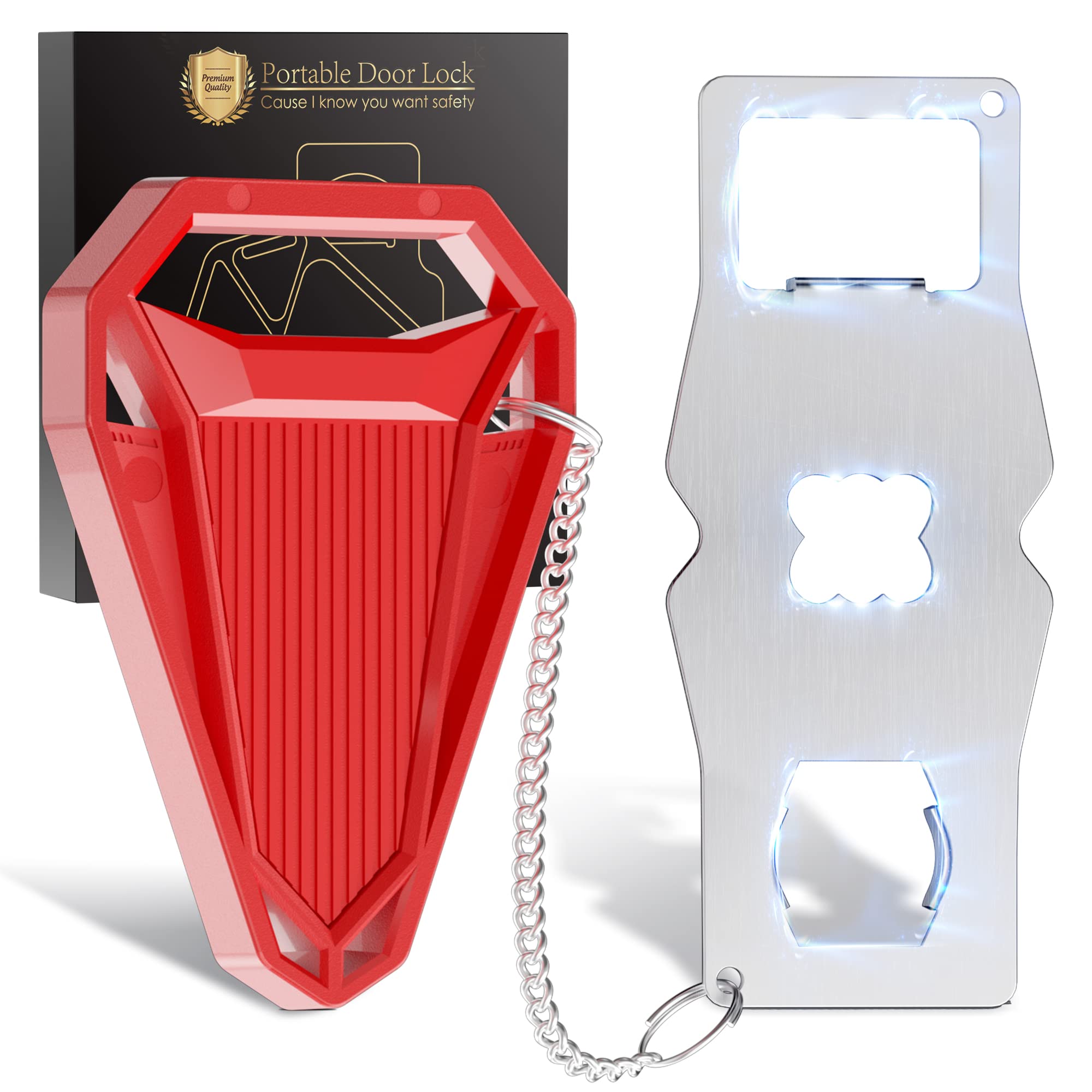 Portable Travel Door Lock - Secure Hotel & Apartment Safety Lock for Women, Extra Home Security Latch from Inside | Perfect for Solo Travelers, First Apartments & Bedroom Safety
