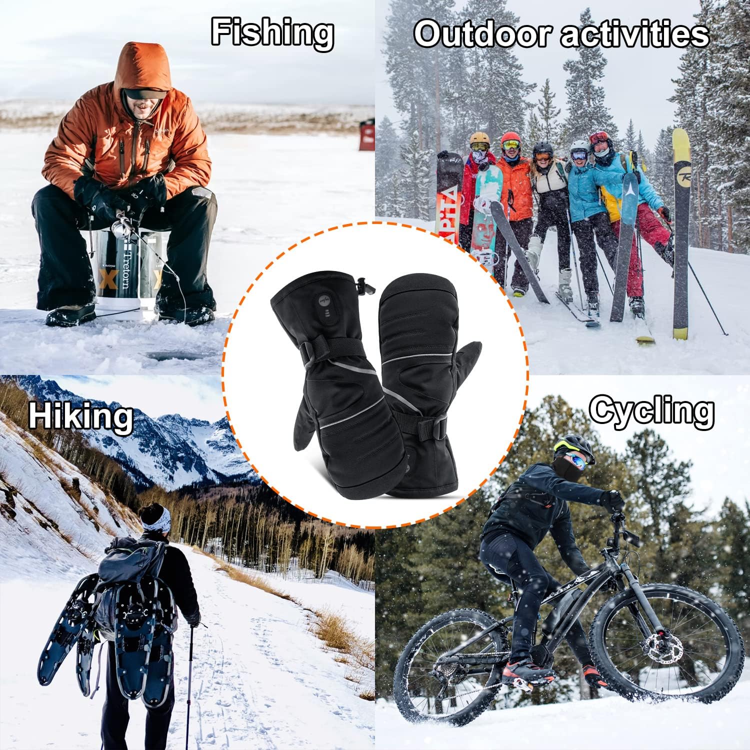 WERMSOCK Heated Ski Mask - Battery Powered Balaclava for Men & Women, Windproof Thermal Face Cover for Skiing, Snowboarding & Motorcycle Riding - Stay Warm in Cold Weather