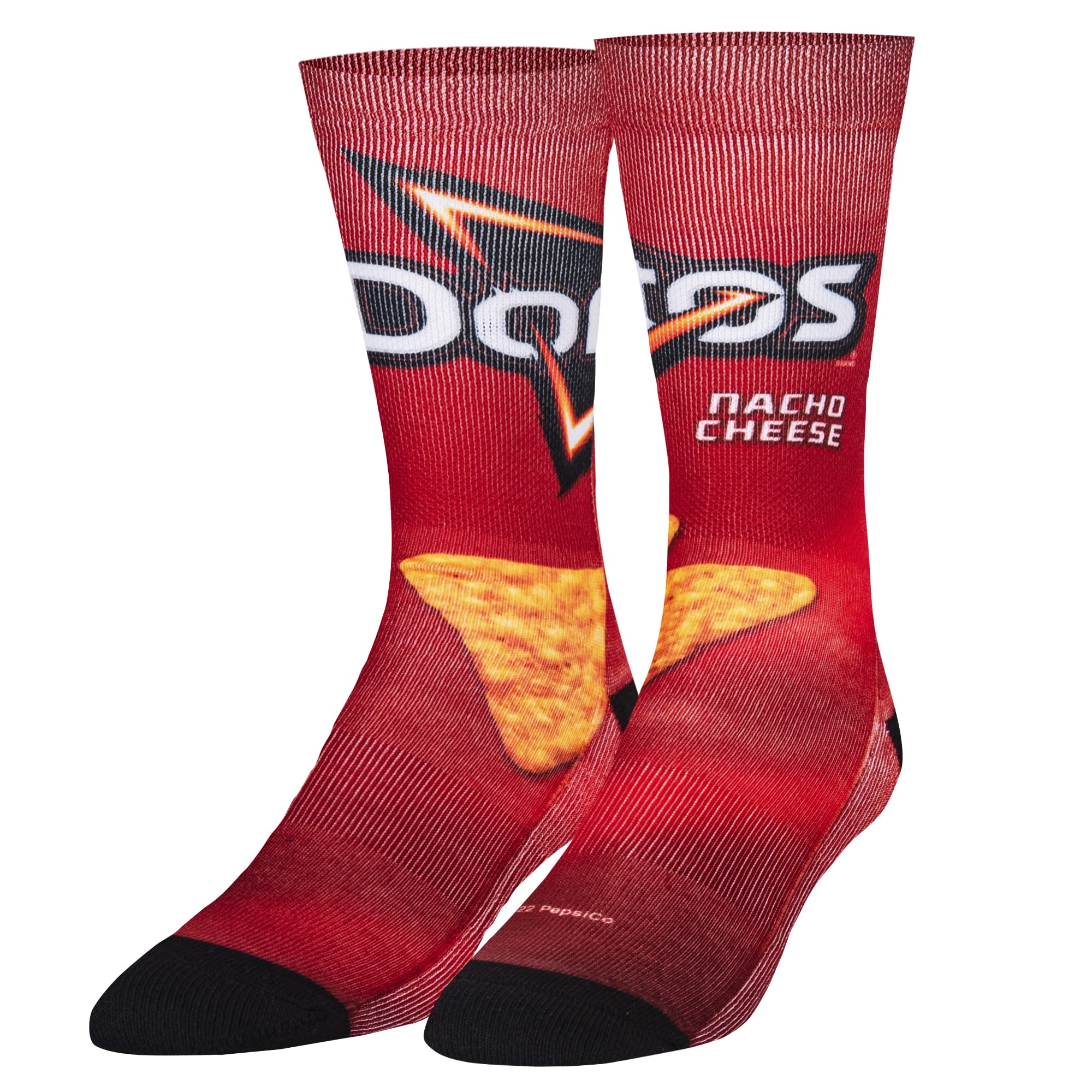 Odd Sox Fun Crew Socks for Men - Nacho Snacks, Doritos & Cheetos Print Novelty Socks - Perfect for Gifts, Cosplay & Casual Wear