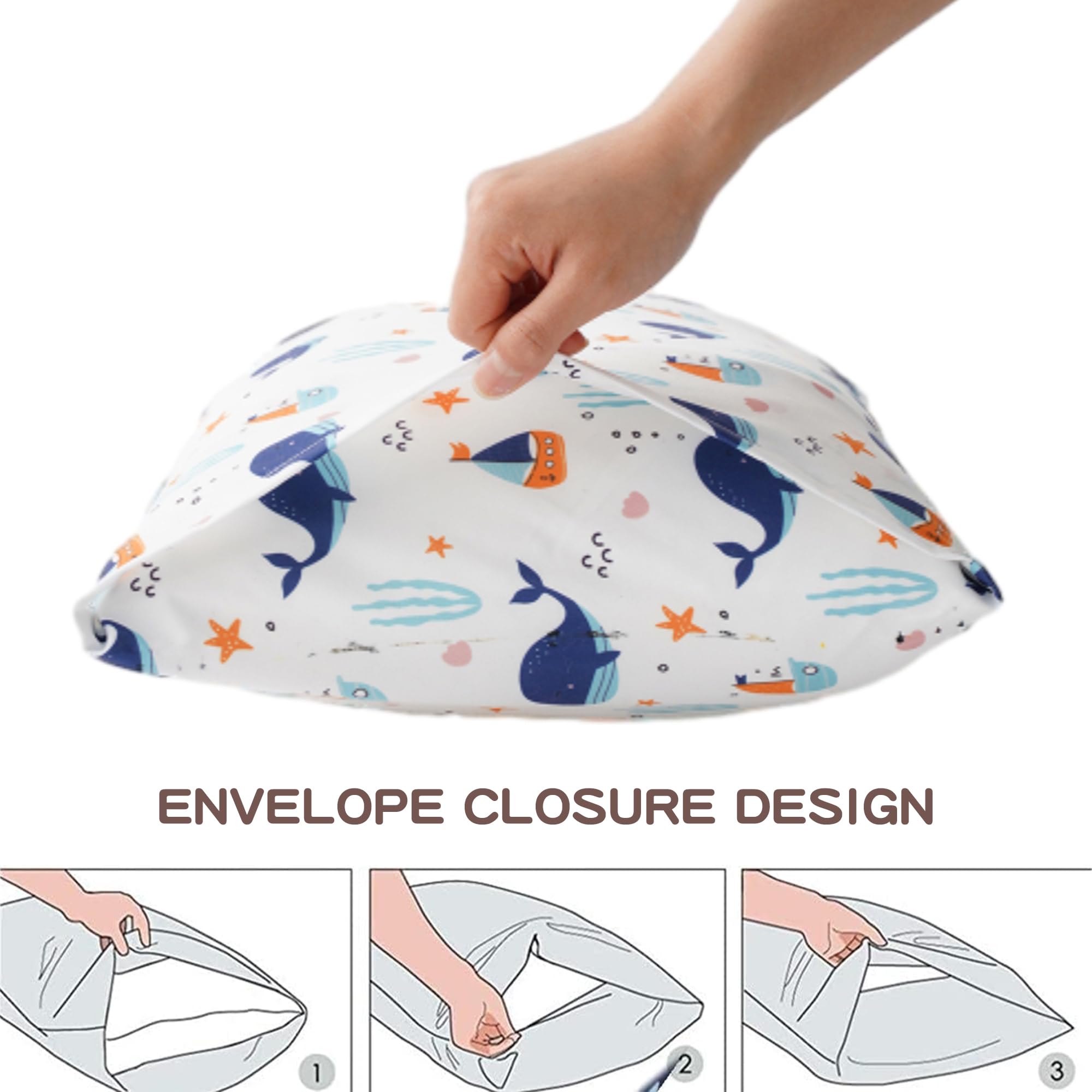 Soft Cotton Toddler Pillow for Kids 2-5 Years - 13x18 Inch for Comfortable Sleep