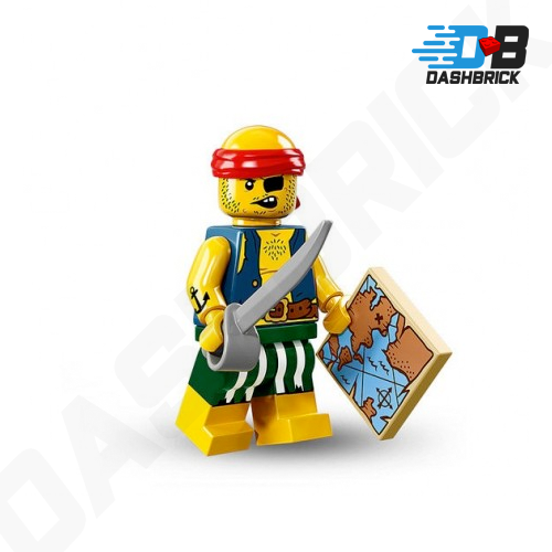 LEGO Collectible Minifigures Series 16 Scallywag Pirate (9/16) - Rare Pirate Character Toy for Kids & Collectors - Perfect for Playtime, Display & LEGO Collections