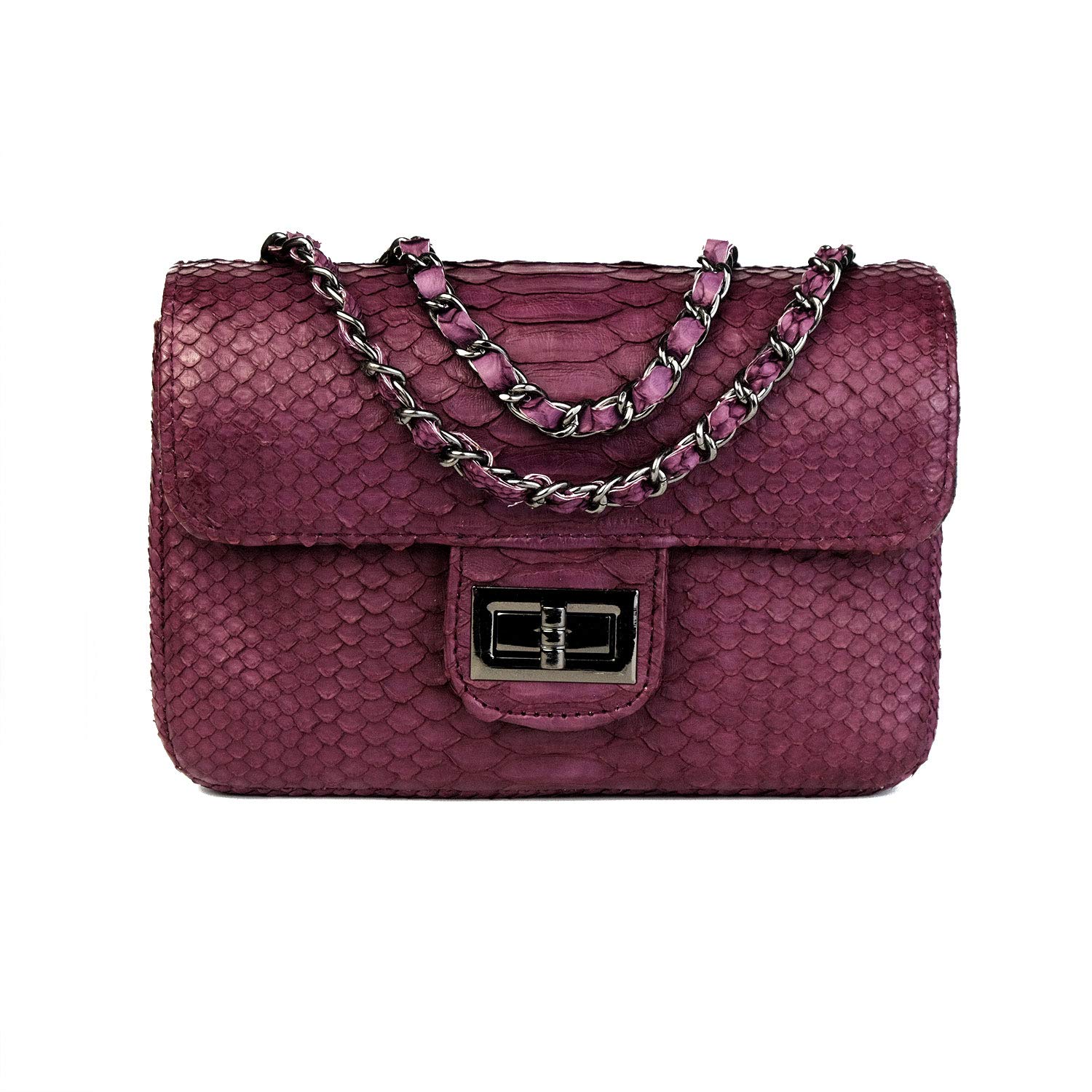 Python Leather Small Crossbody Bag for Women | Genuine Snakeskin Purse | Mini Leather Sling Shoulder Bag | Fashionable & Durable | Perfect for Daily Use, Travel & Evening Out