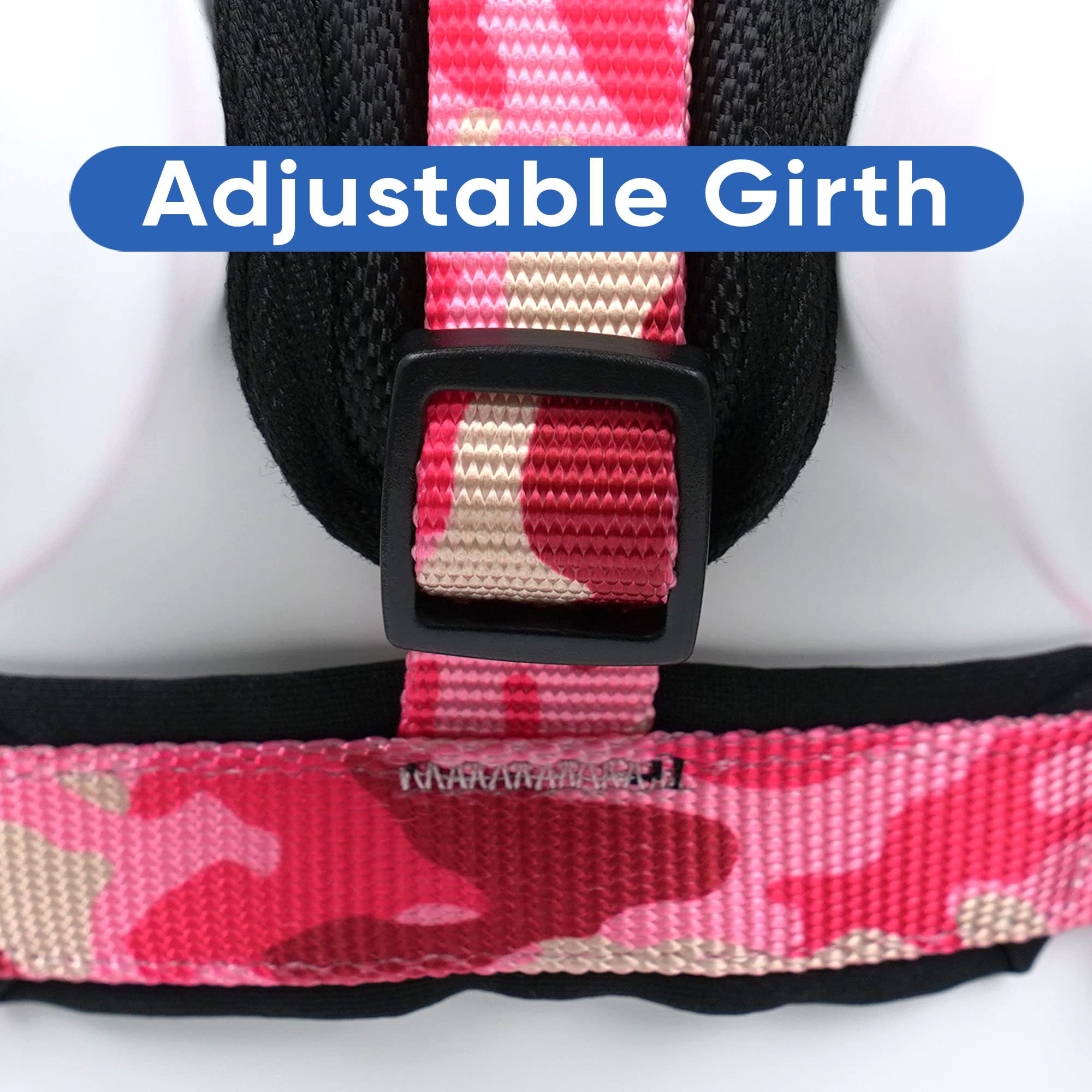 Pawtitas Reflective Padded Dog Harness - Comfortable & Adjustable Pet Vest for Walking, Running & Outdoor Adventures - Small Size in Pink - Great for Night Safety & Daily Use
