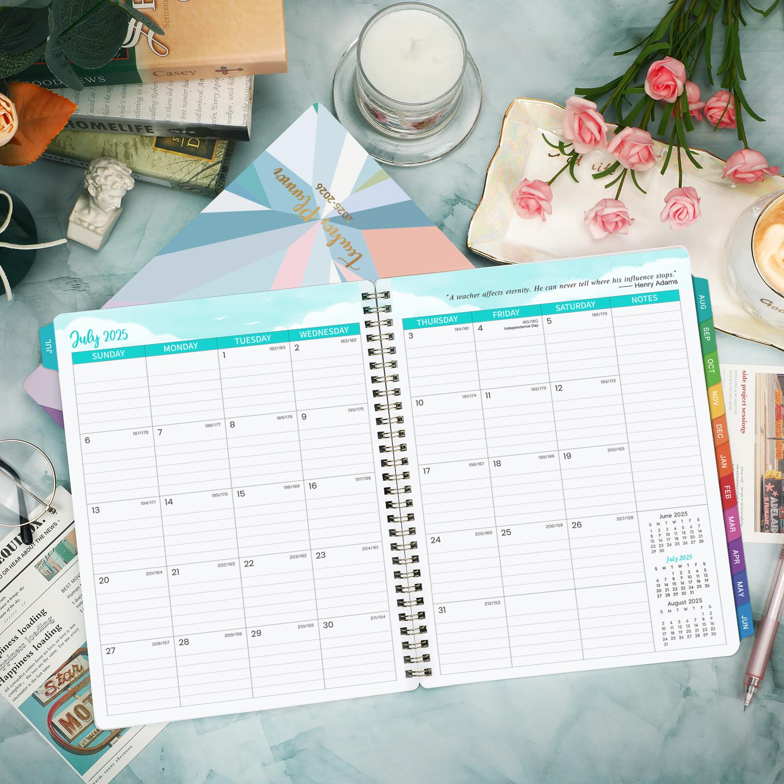 2025-2026 Teacher Planner - Weekly & Monthly Lesson Plan Book for Educators, 9